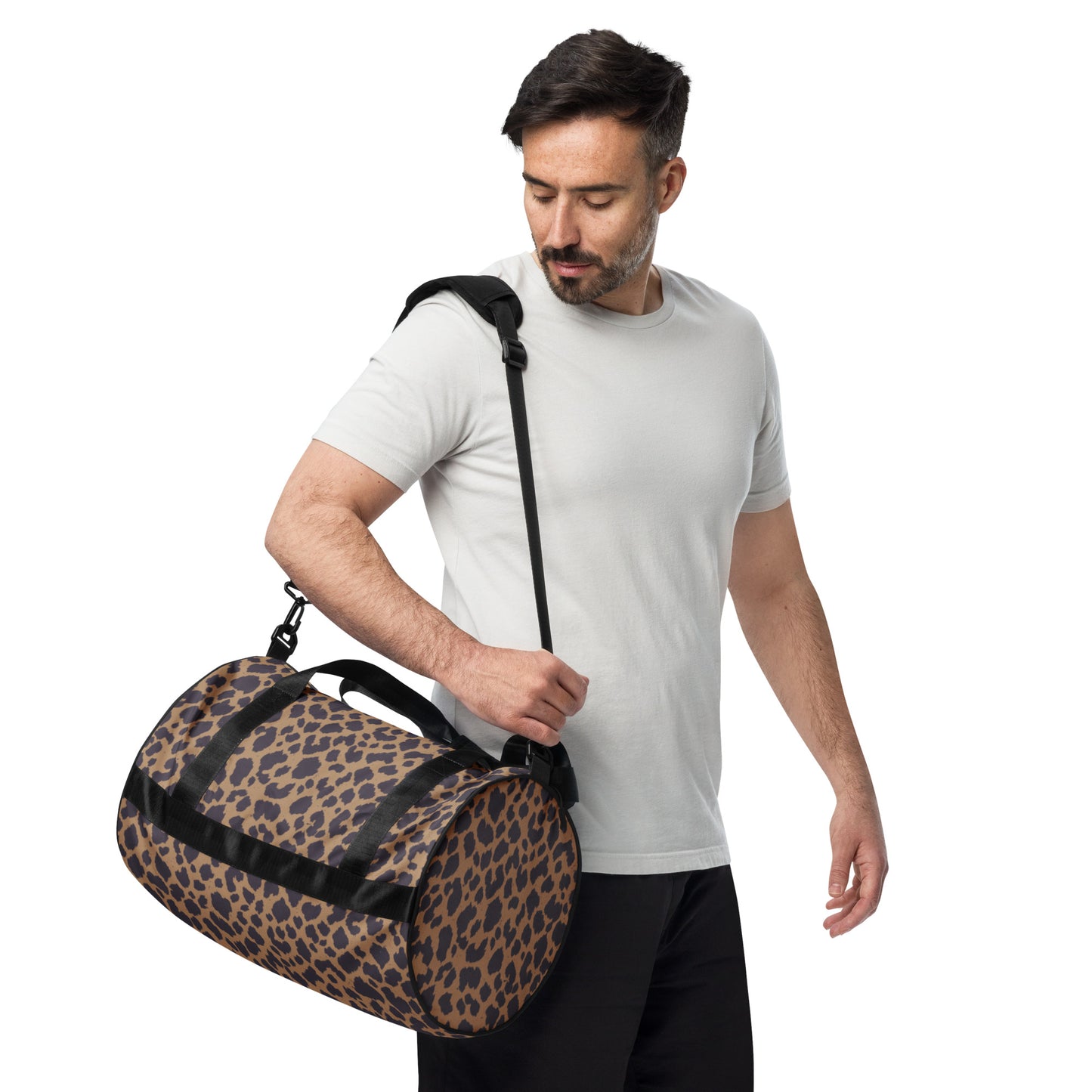 LEOPARD PRINT GYM BAG