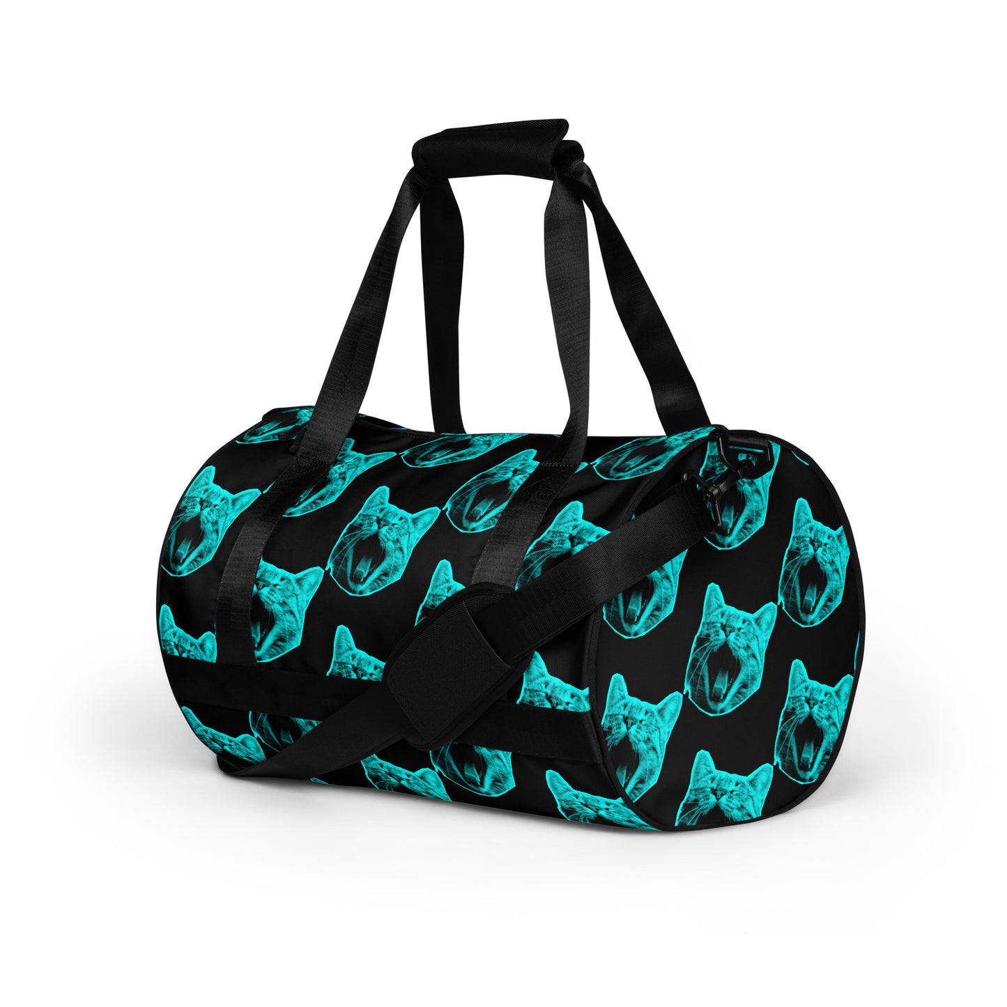 ELECTRIC BLUE CAT GYM BAG