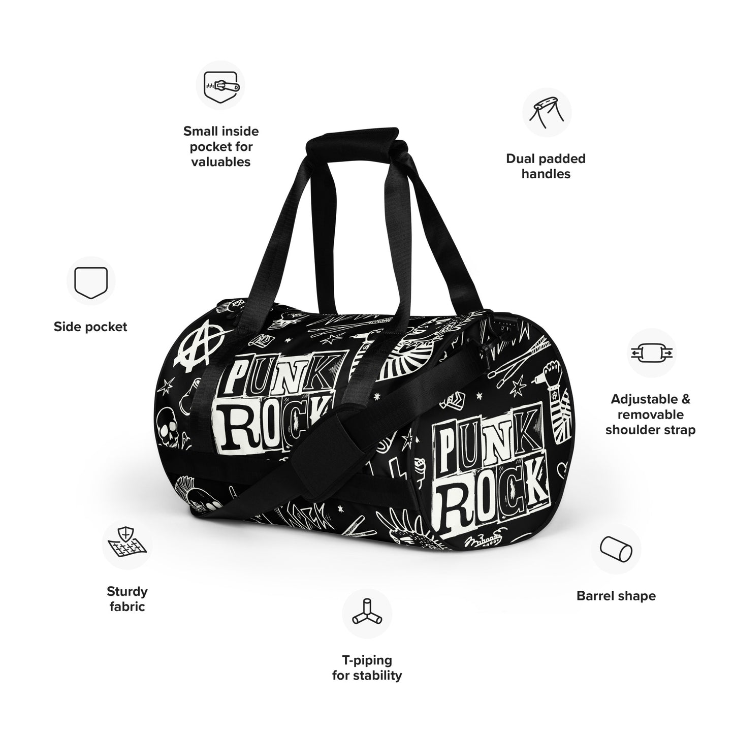 PUNK'S NOT DEAD GYM BAG