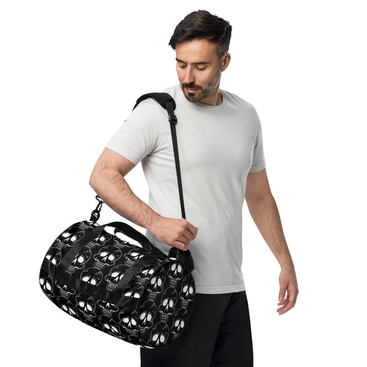 BLACK LAUGHING SKULL GYM BAG