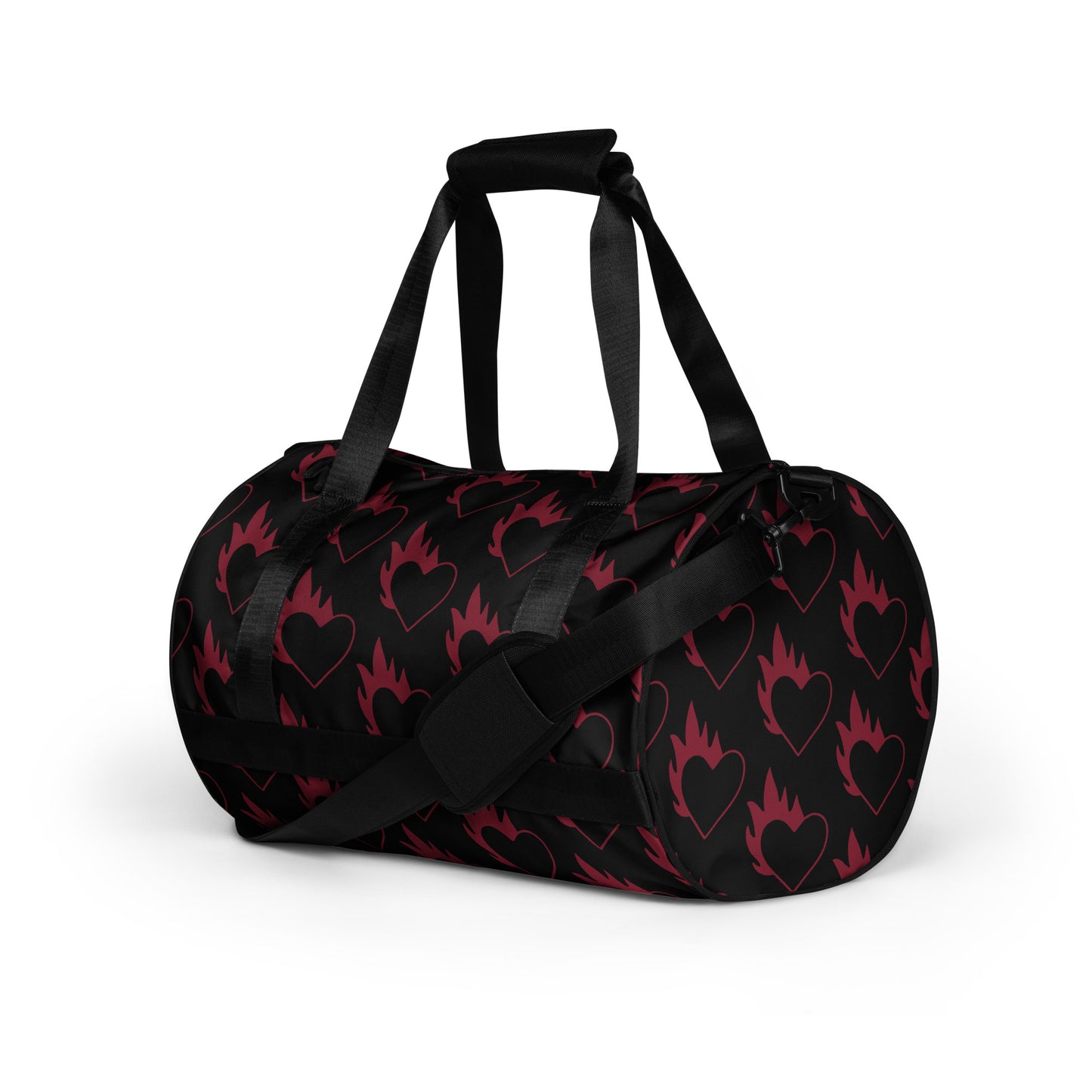 FLAMING HEART GYM BAG
