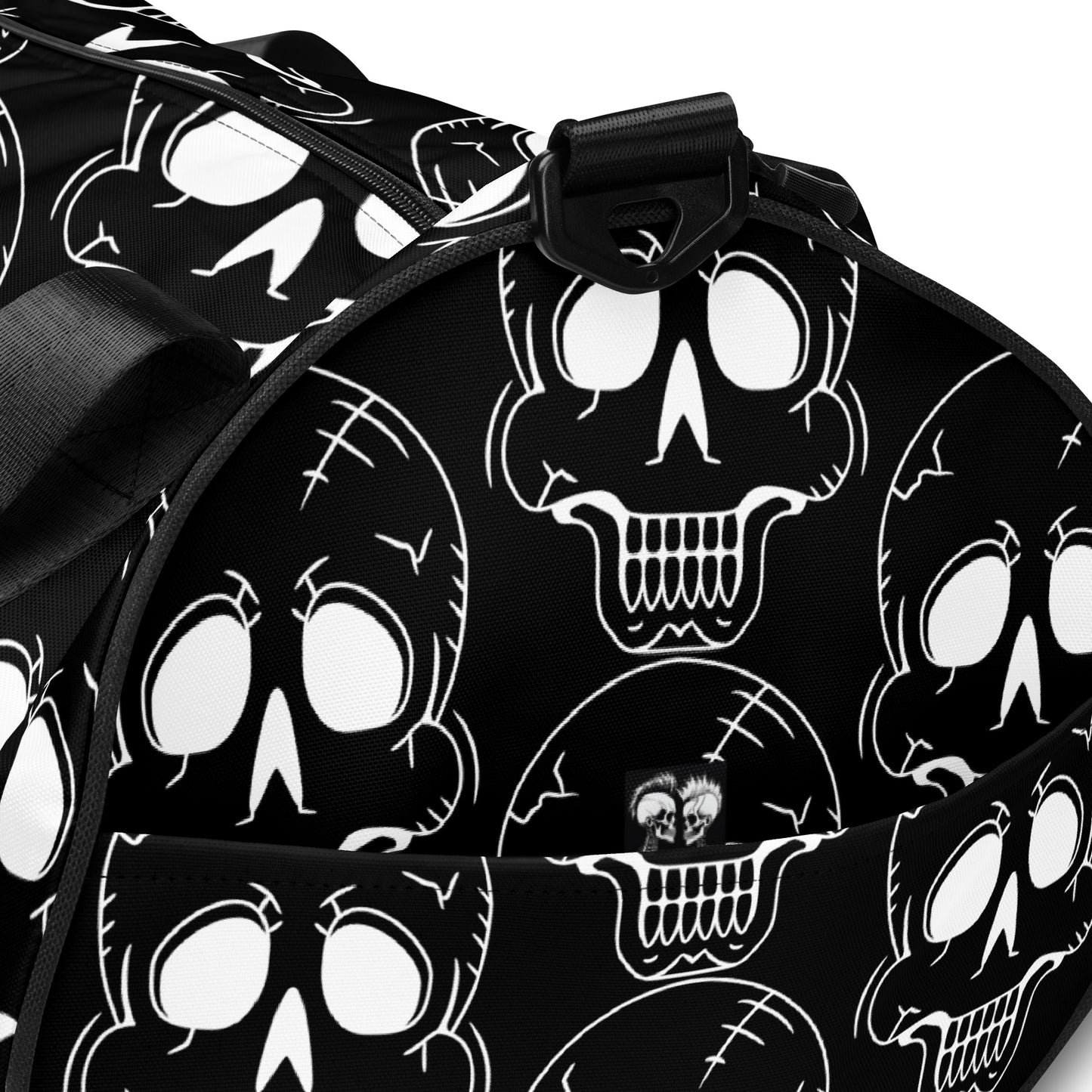 BLACK LAUGHING SKULL GYM BAG