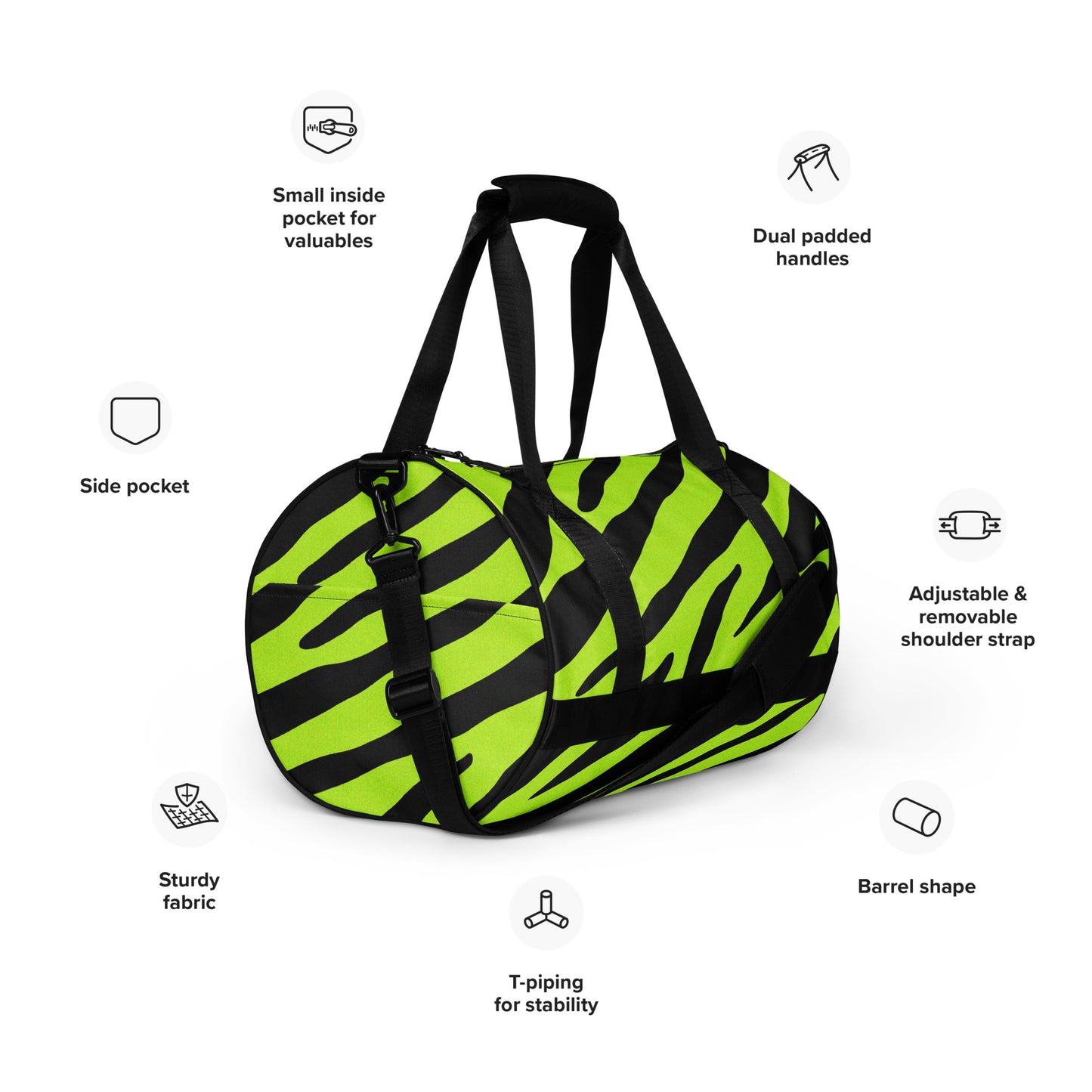 YELLOW ZEBRA GYM BAG