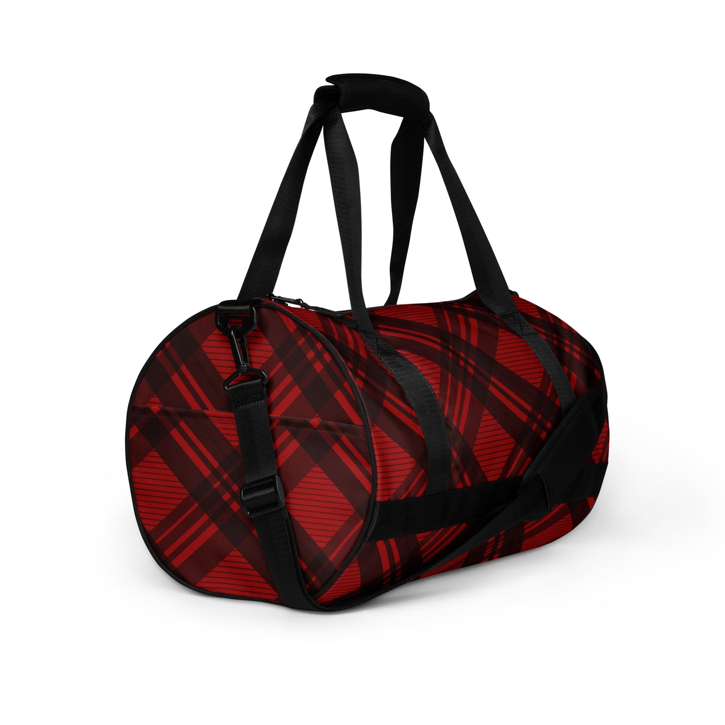 RED PLAID GYM BAG