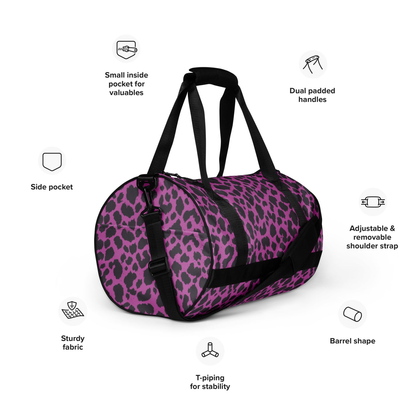 PINK LEOPARD GYM BAG