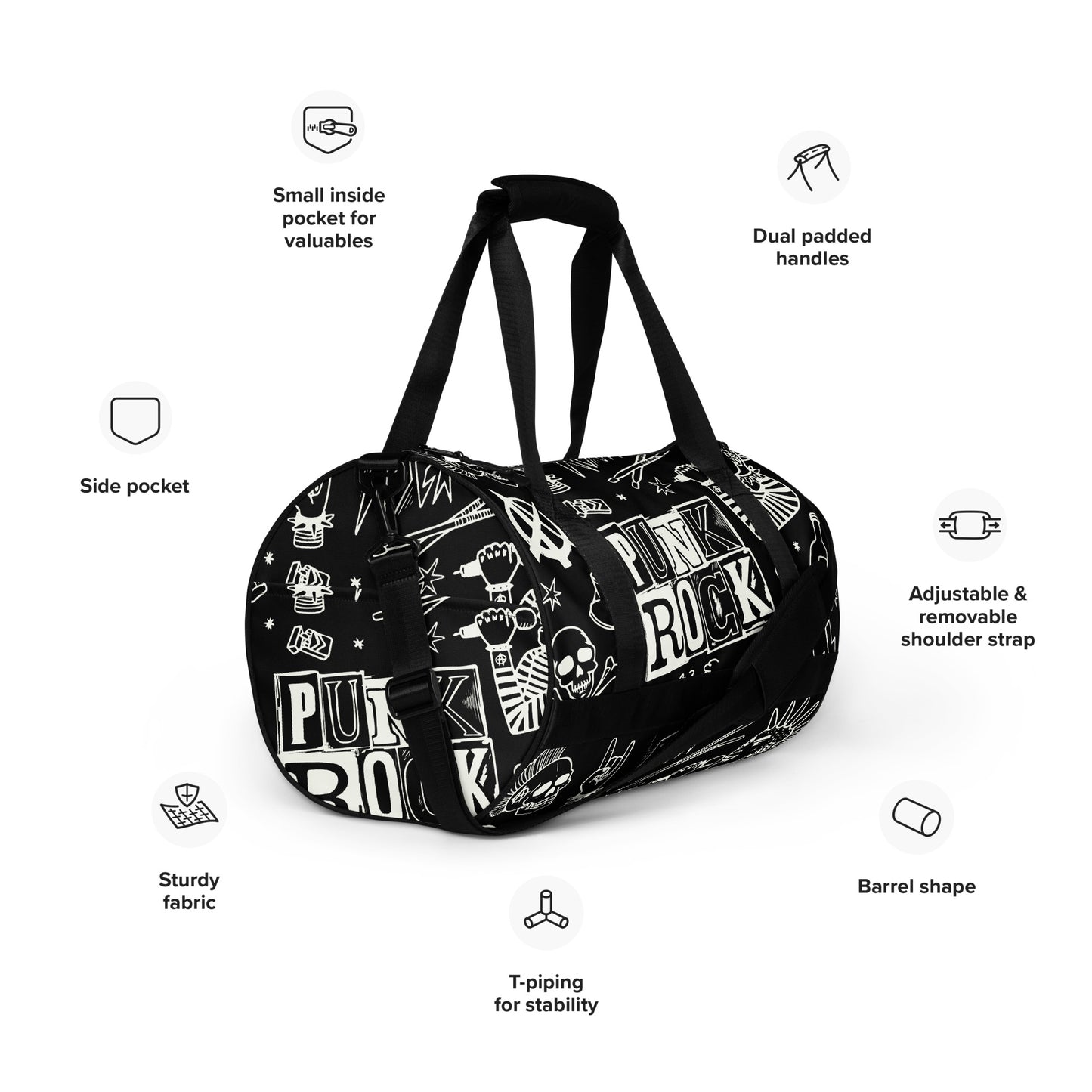 PUNK'S NOT DEAD GYM BAG