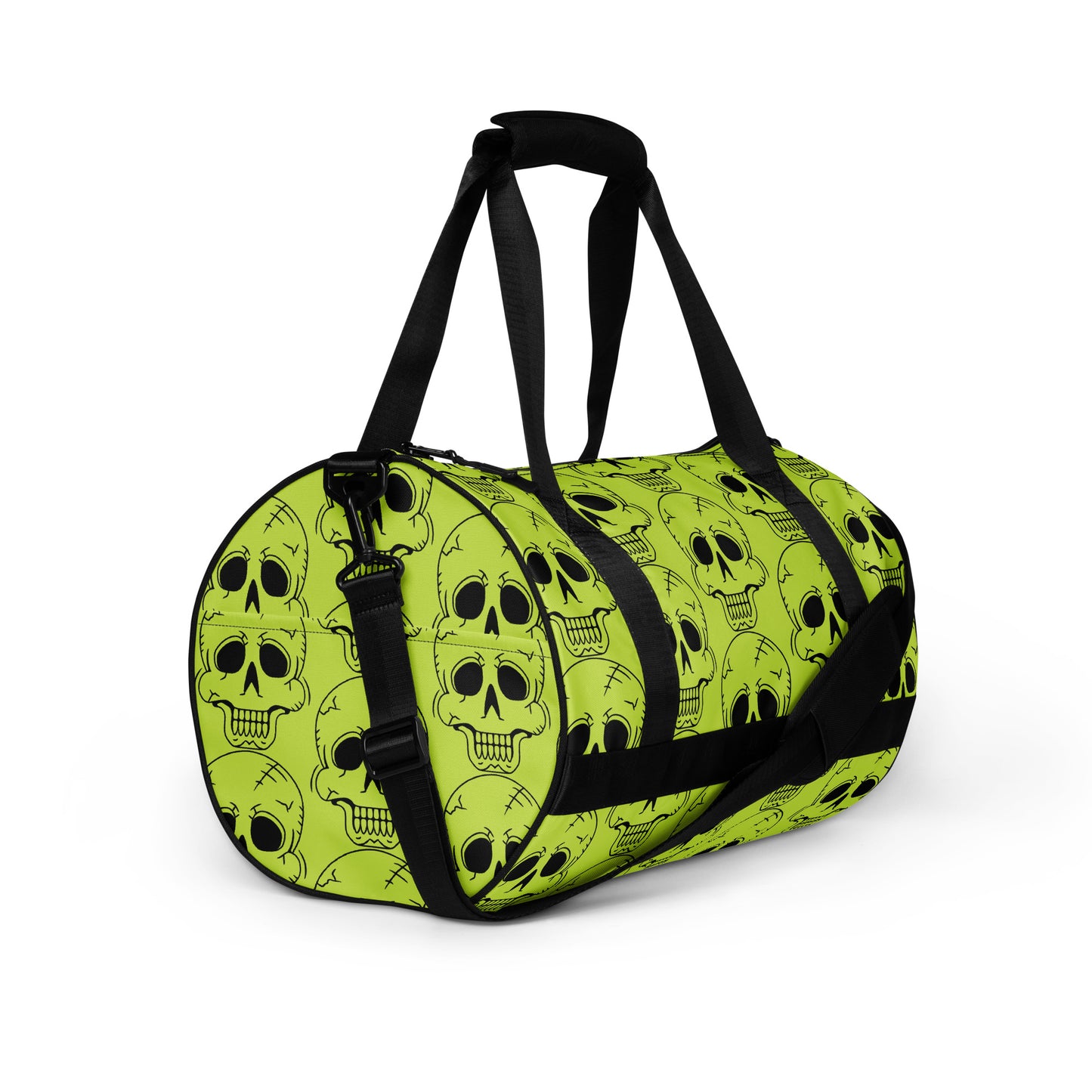 YELLOW LAUGHING SKULL GYM BAG