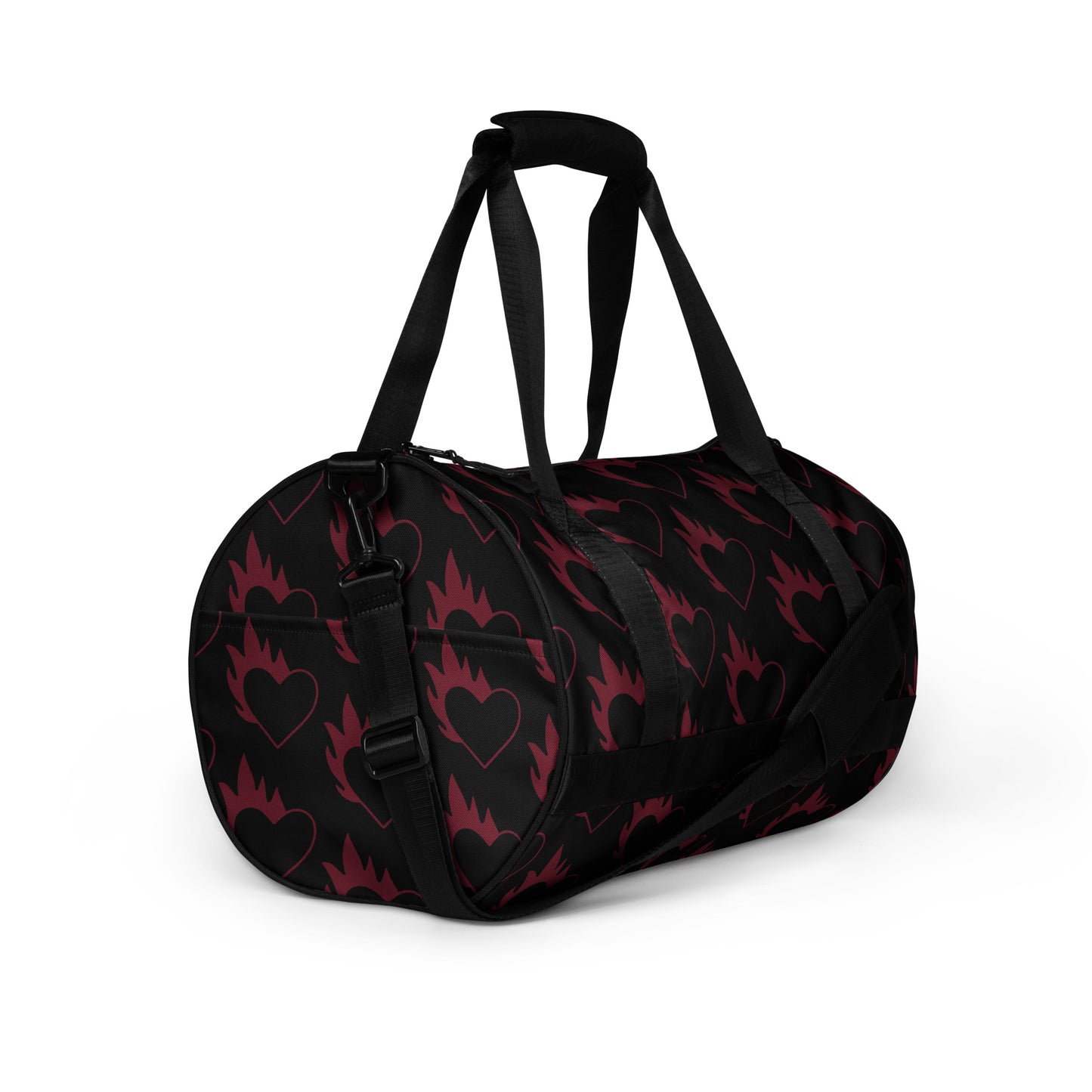 FLAMING HEART GYM BAG