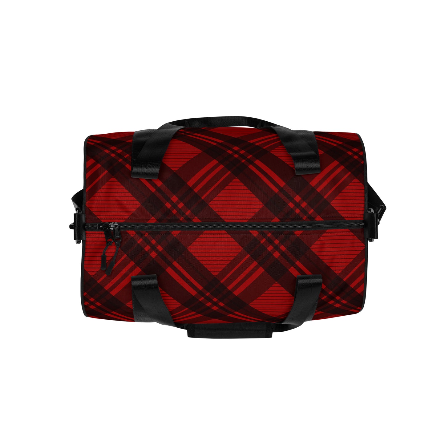 RED PLAID GYM BAG