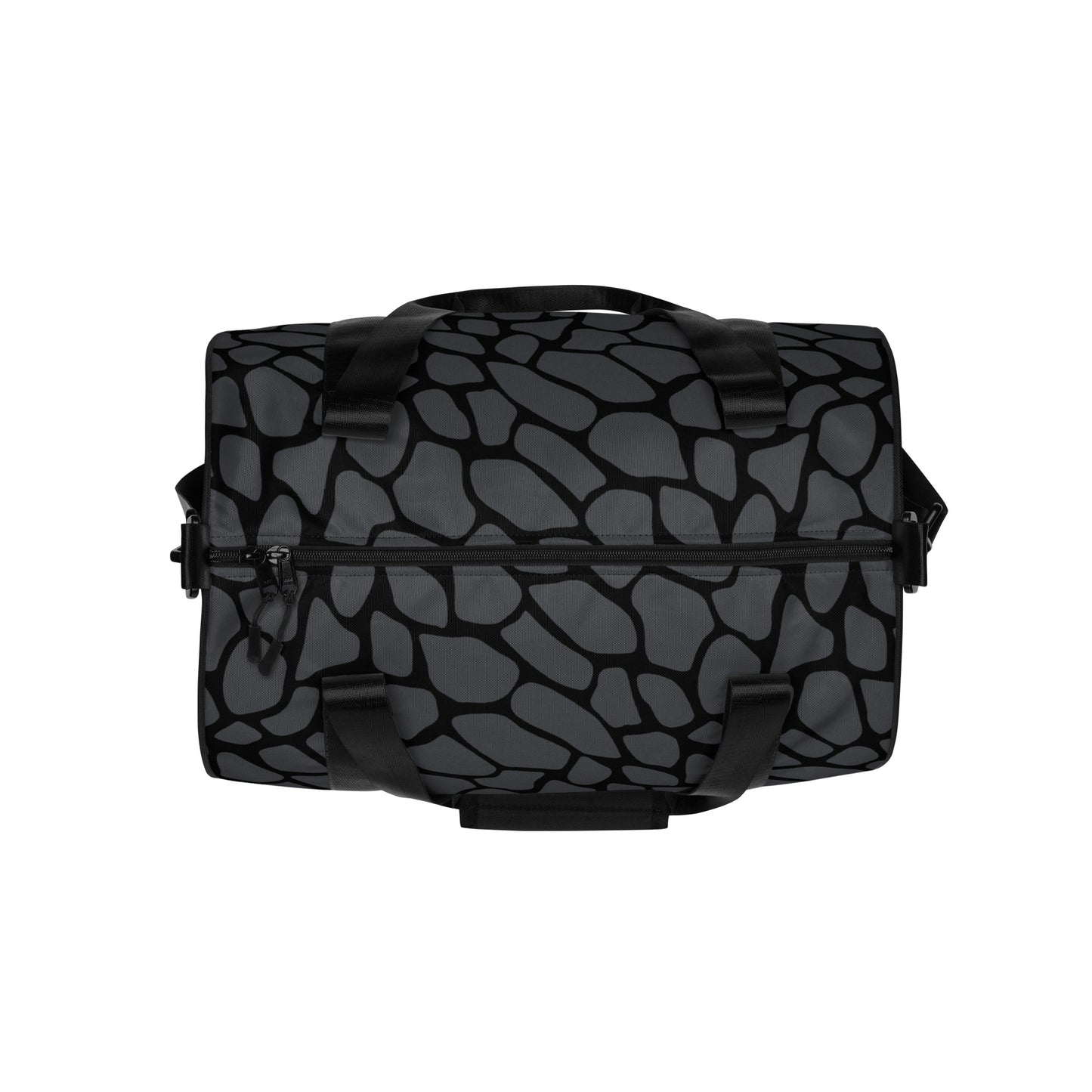 GRAY SNAKESKIN GYM BAG