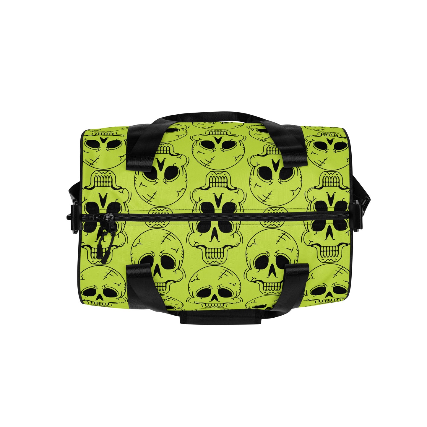 YELLOW LAUGHING SKULL GYM BAG