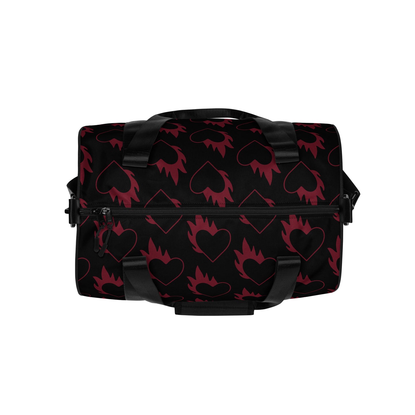 FLAMING HEART GYM BAG