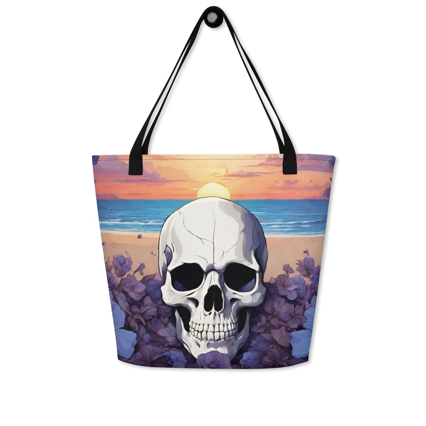 PURPLE SUNSET LARGE BEACH TOTE