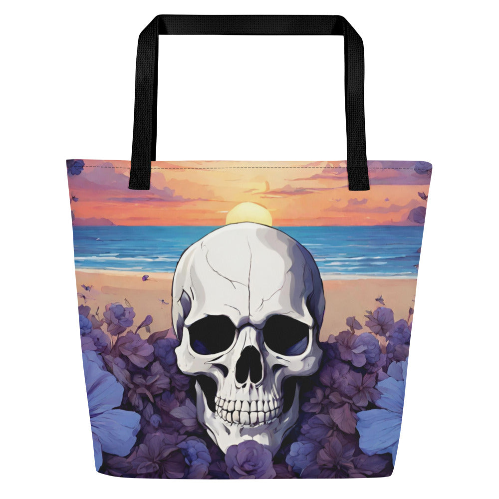 PURPLE SUNSET LARGE BEACH TOTE