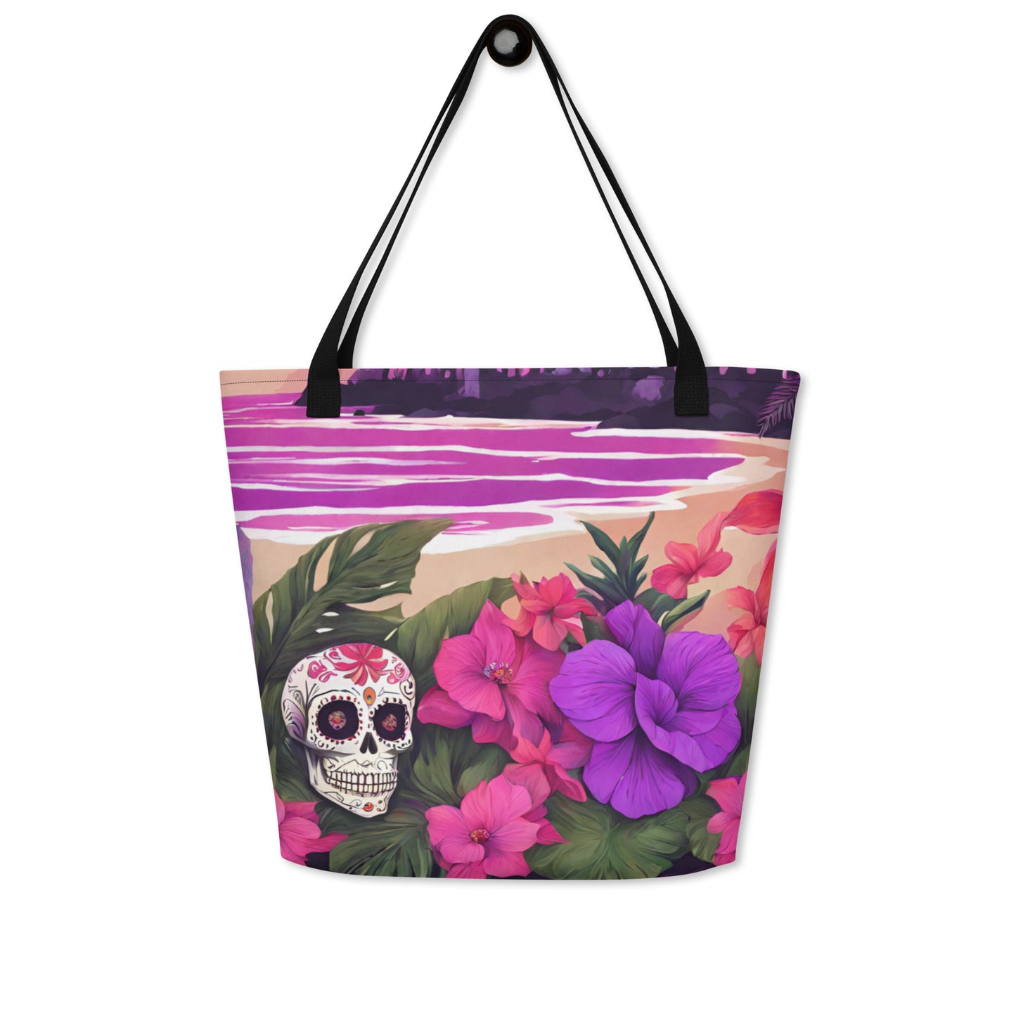 SUGAR SKULL RESORT LARGE BEACH TOTE