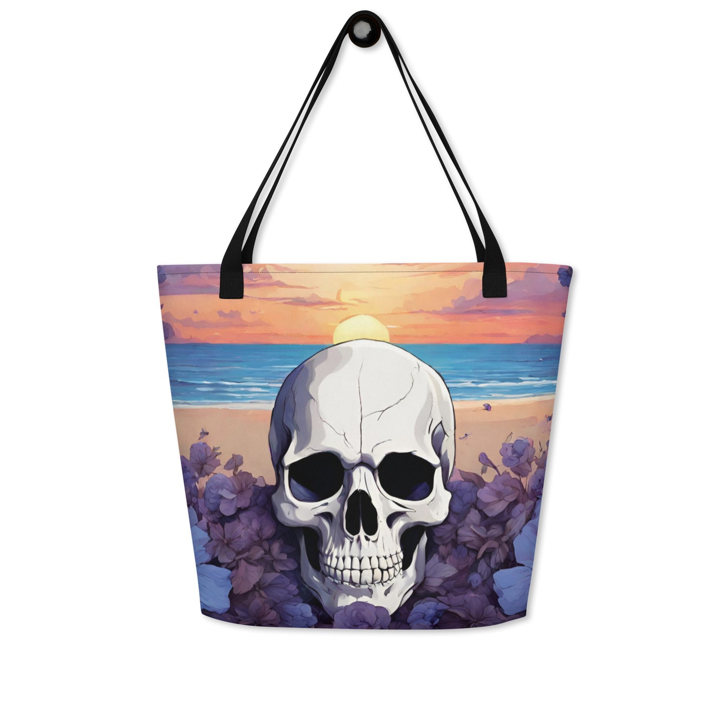 PURPLE SUNSET LARGE BEACH TOTE