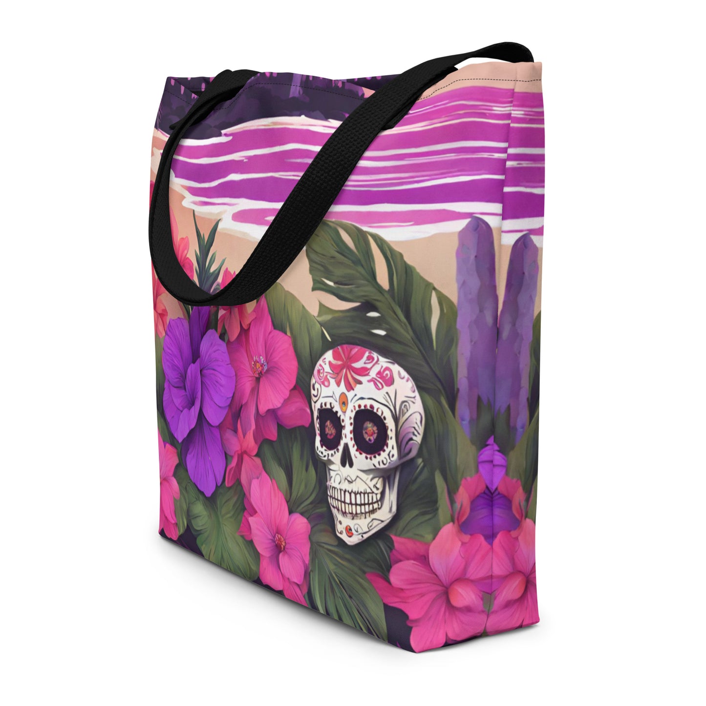 SUGAR SKULL RESORT LARGE BEACH TOTE