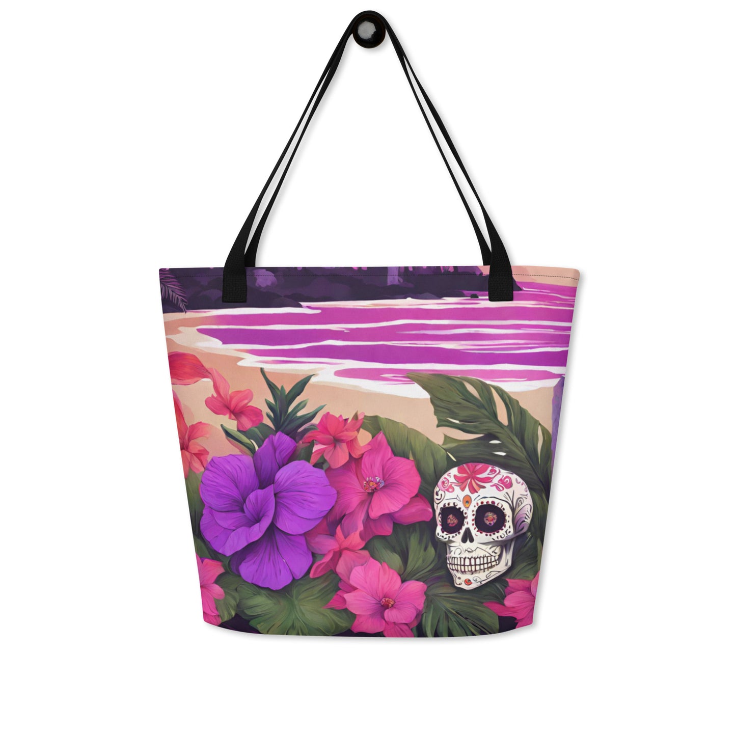 SUGAR SKULL RESORT LARGE BEACH TOTE