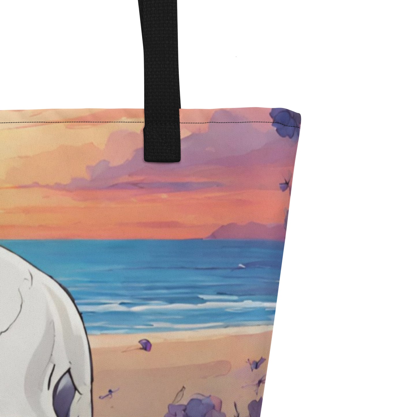 PURPLE SUNSET LARGE BEACH TOTE