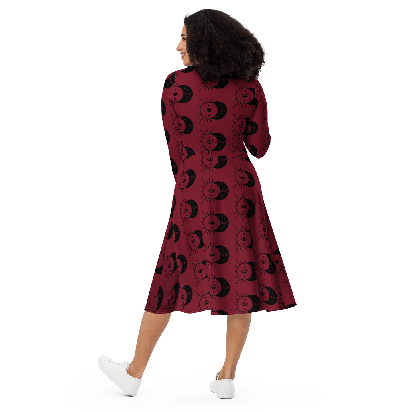 MYSTICAL LONG SLEEVE MIDI DRESS