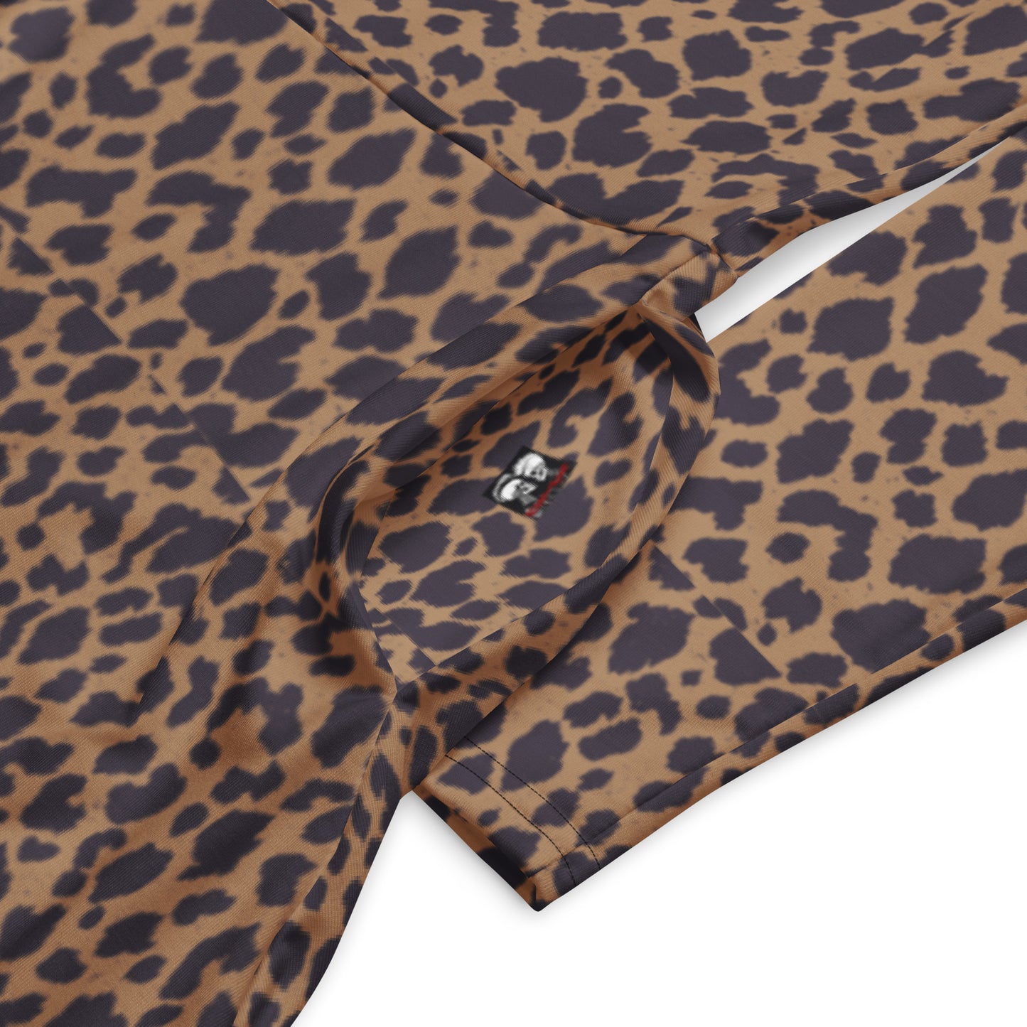 LEOPARD PRINT LONG-SLEEVED MIDI DRESS