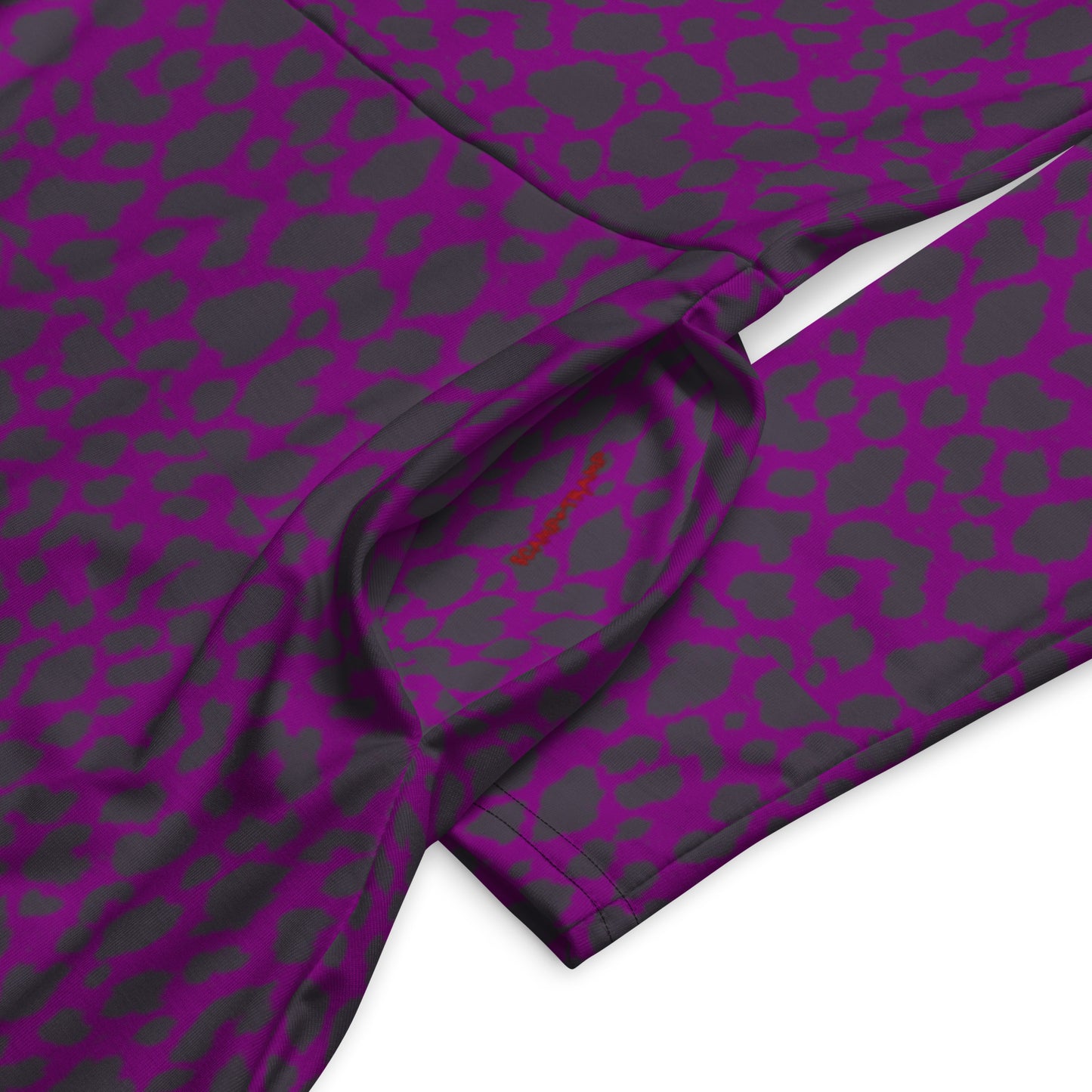 PURPLE LEOPARD LONG SLEEVE MIDI DRESS