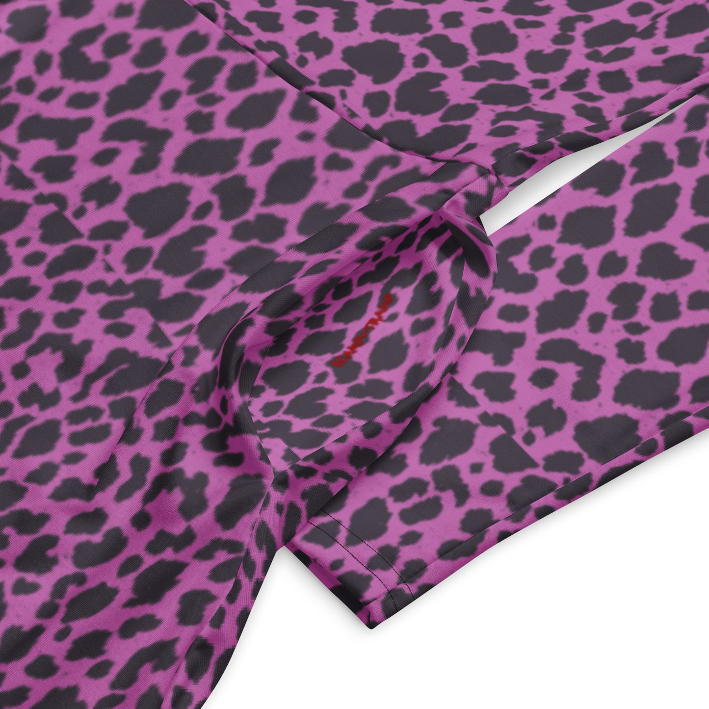 PINK LEOPARD LONG SLEEVE MIDI DRESS