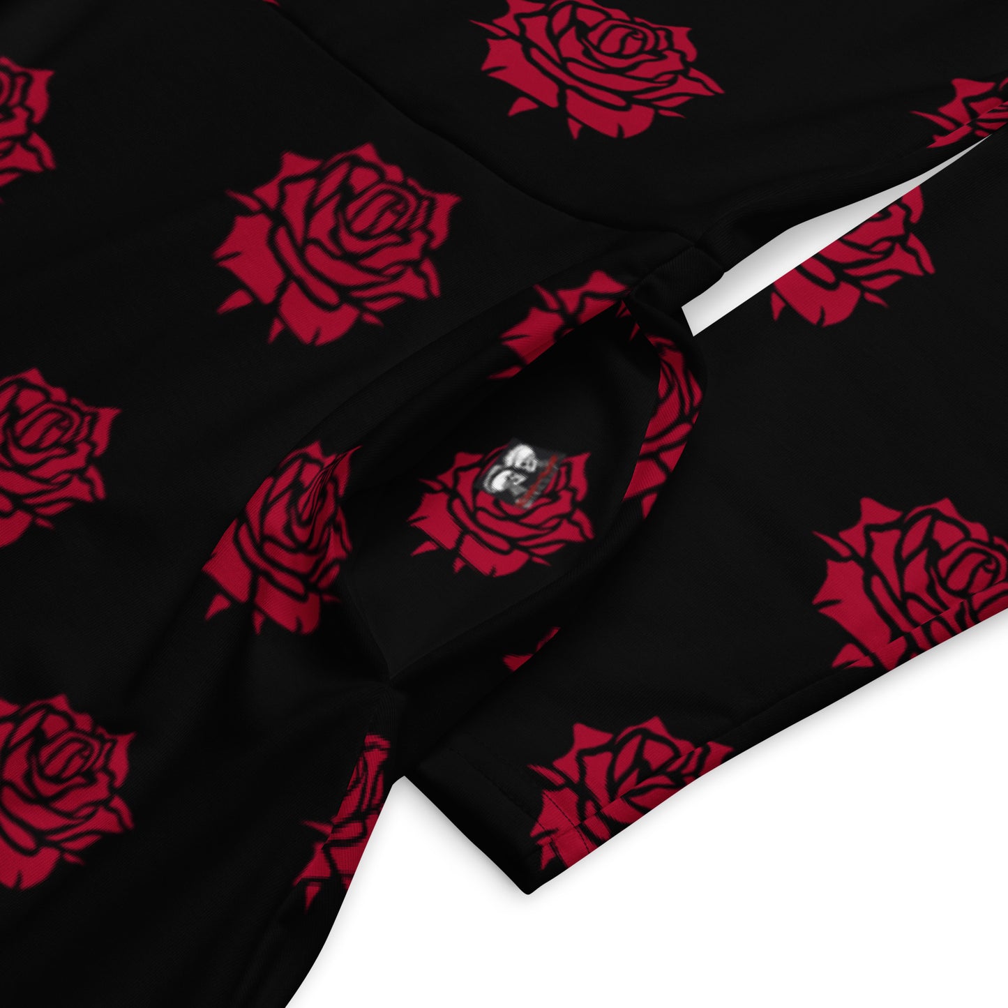 RED ROSE LONG SLEEVE MIDI DRESS