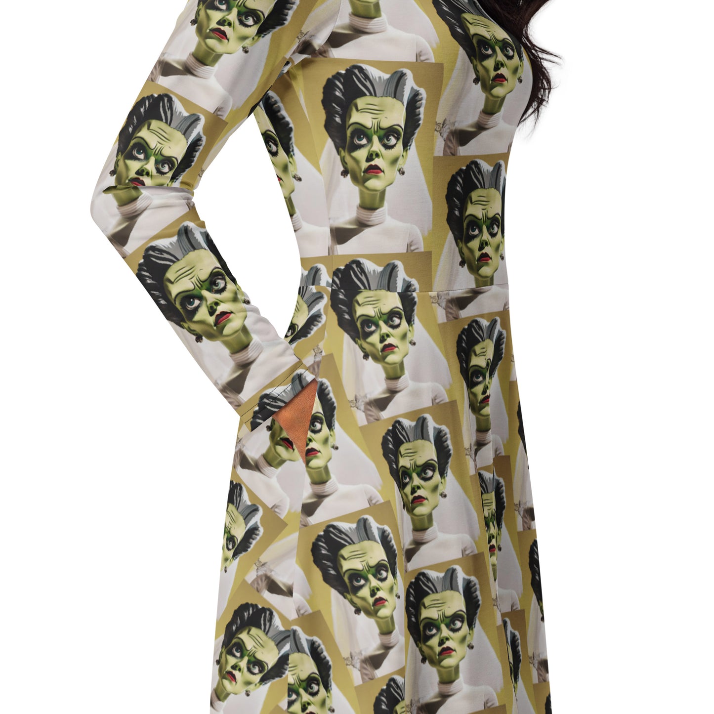 BRIDE OF FRANK LONG SLEEVE MIDI DRESS