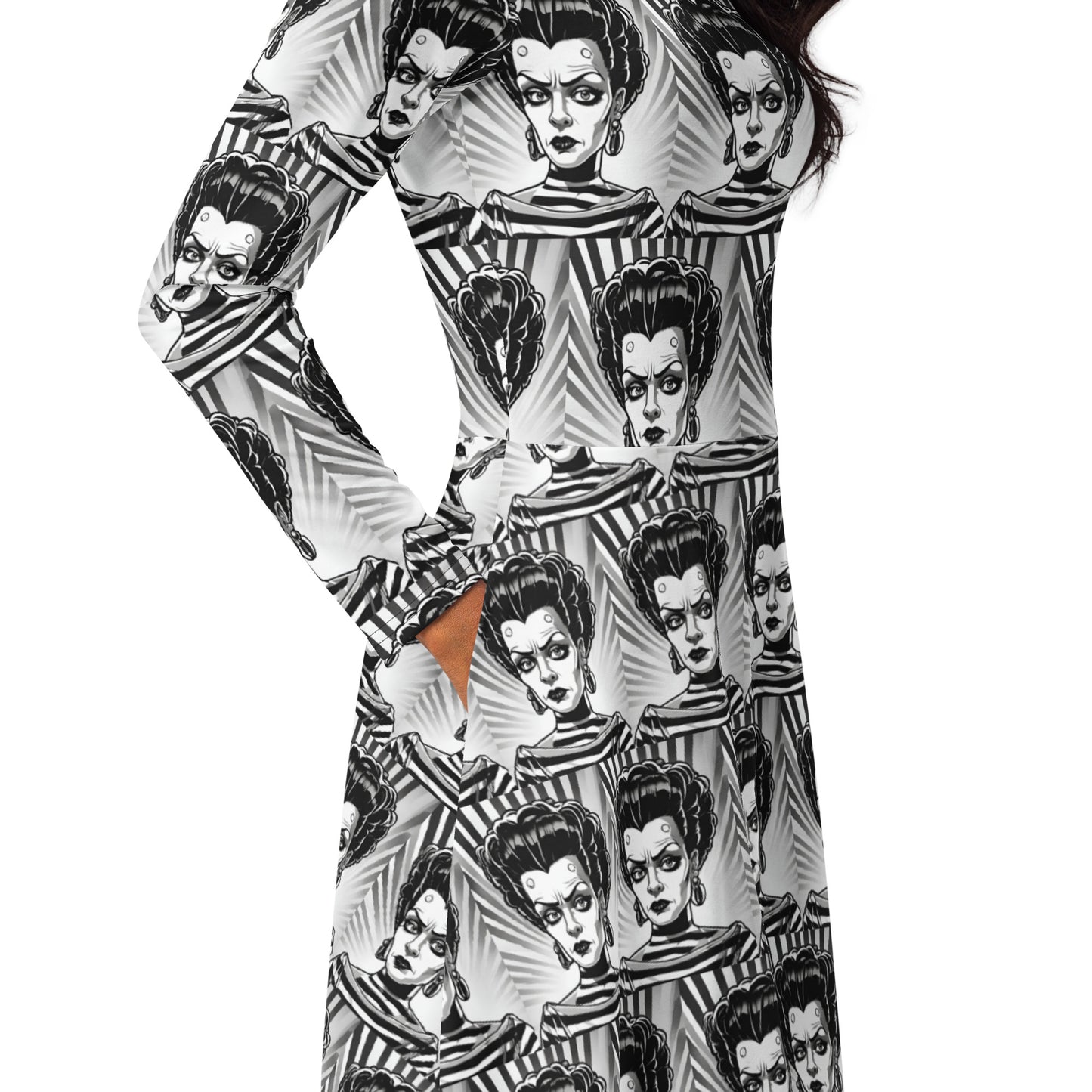 RIZZO LONG SLEEVE MIDI DRESS
