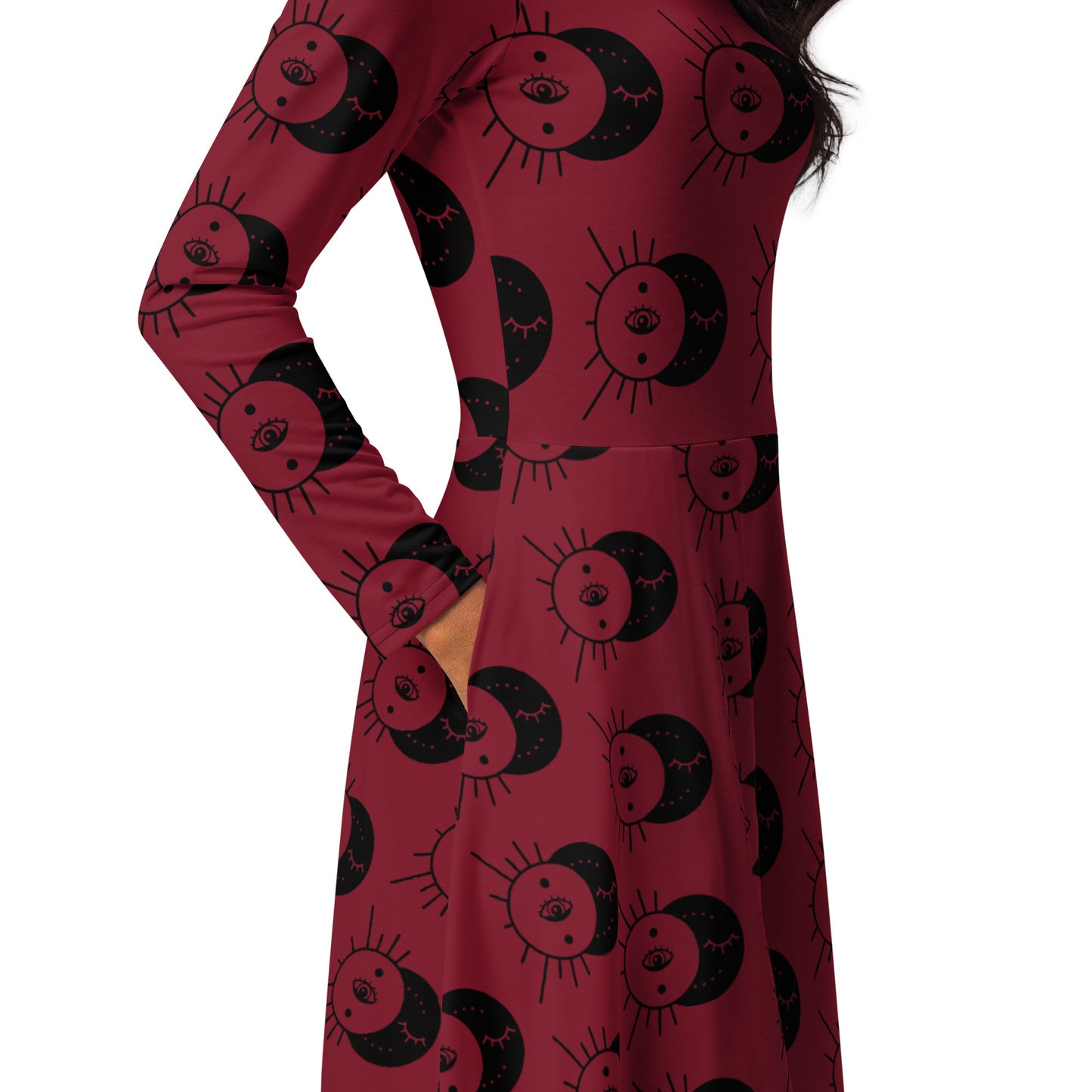 MYSTICAL LONG SLEEVE MIDI DRESS