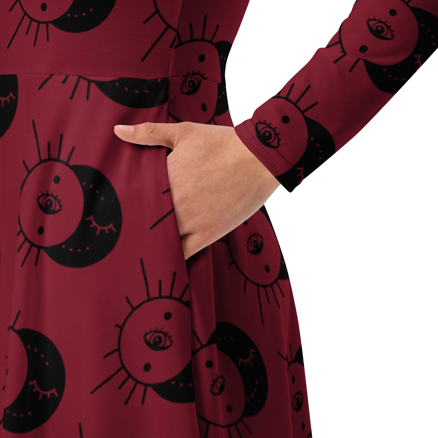 MYSTICAL LONG SLEEVE MIDI DRESS