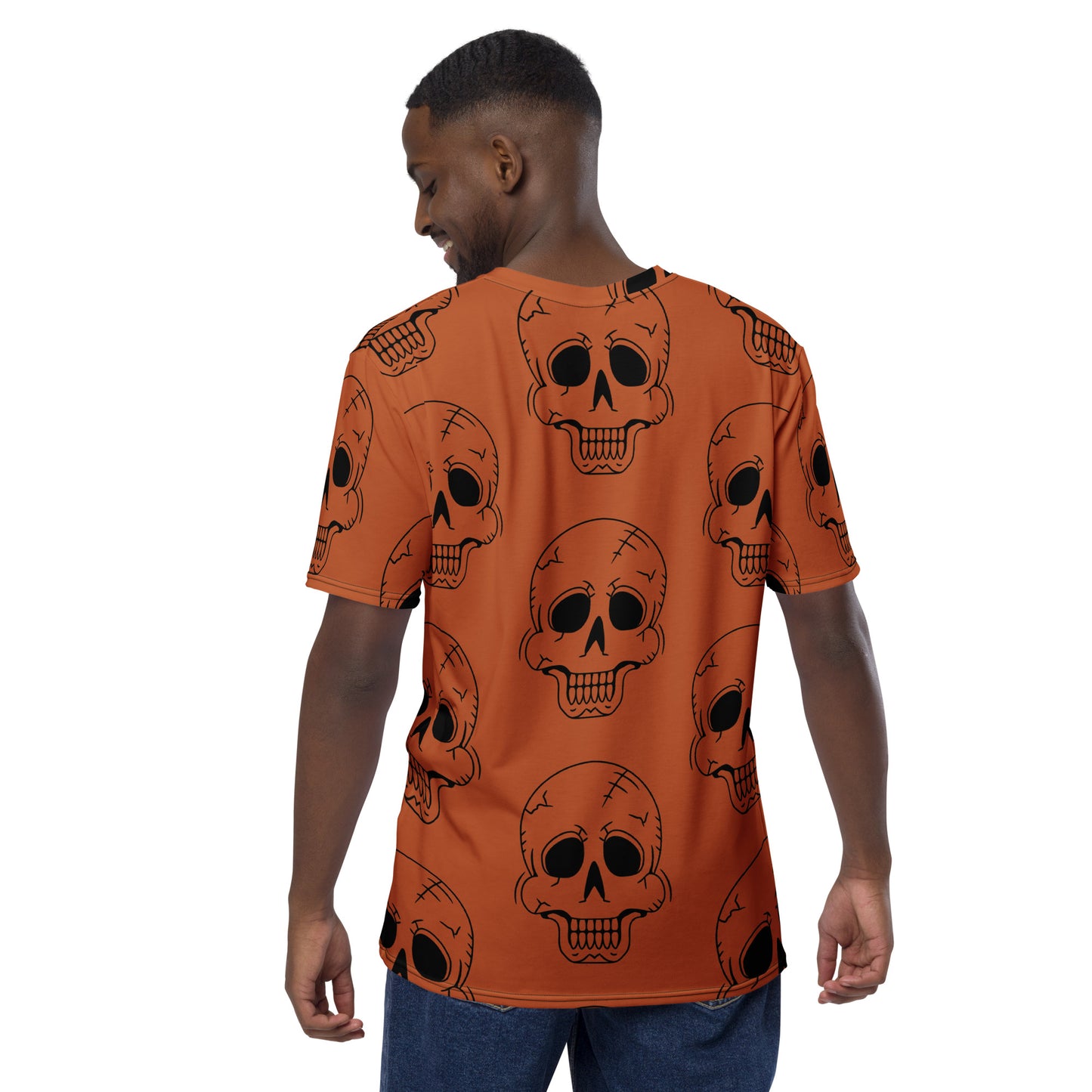 ORANGE HAPPY SKULL TEE