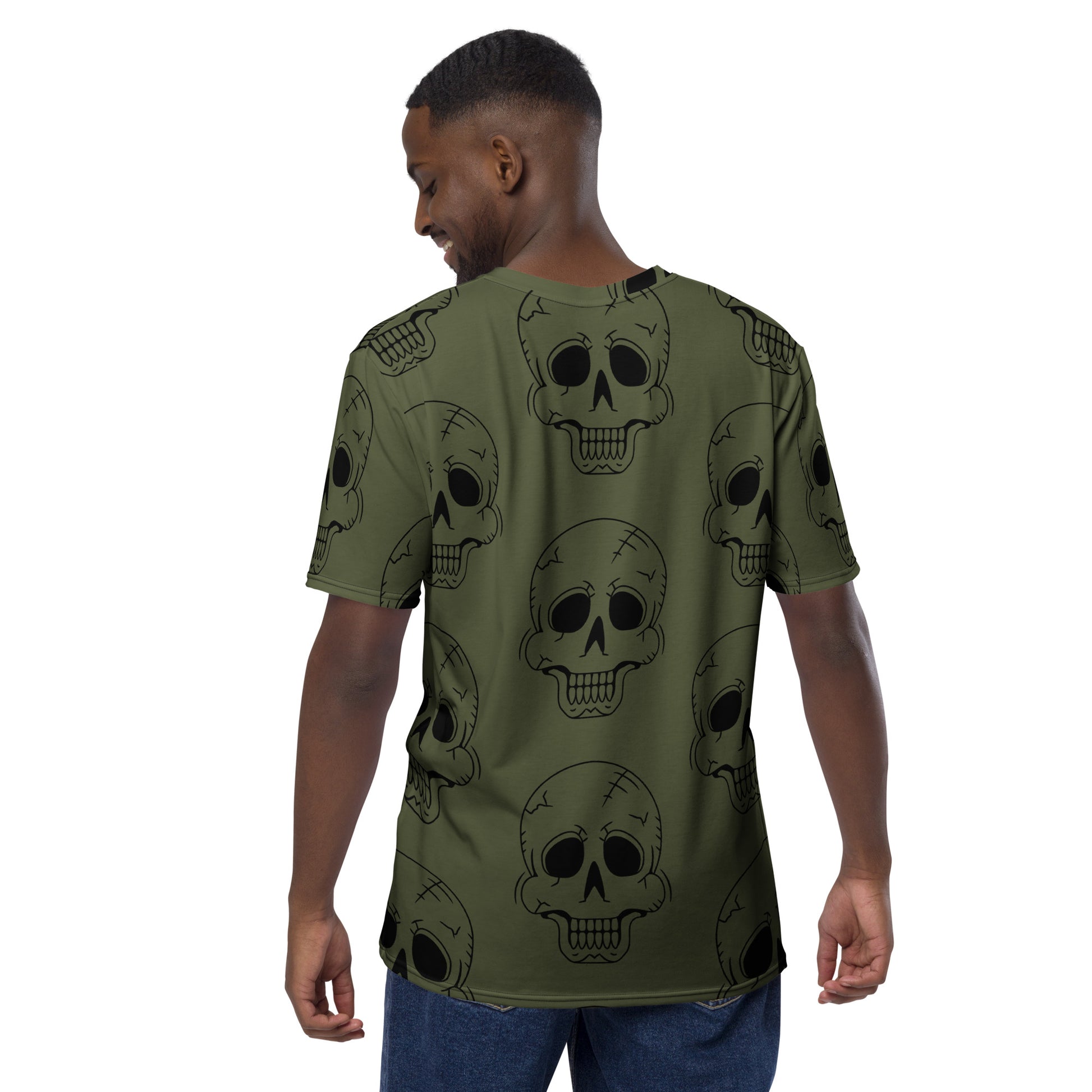 GREEN HAPPY SKULL TEE  SCAMP+TRAMP