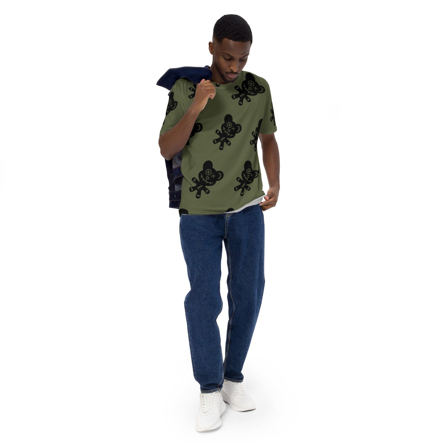 GREEN CREEPY BEAR TEE