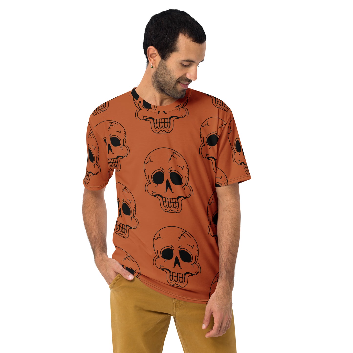 ORANGE HAPPY SKULL TEE