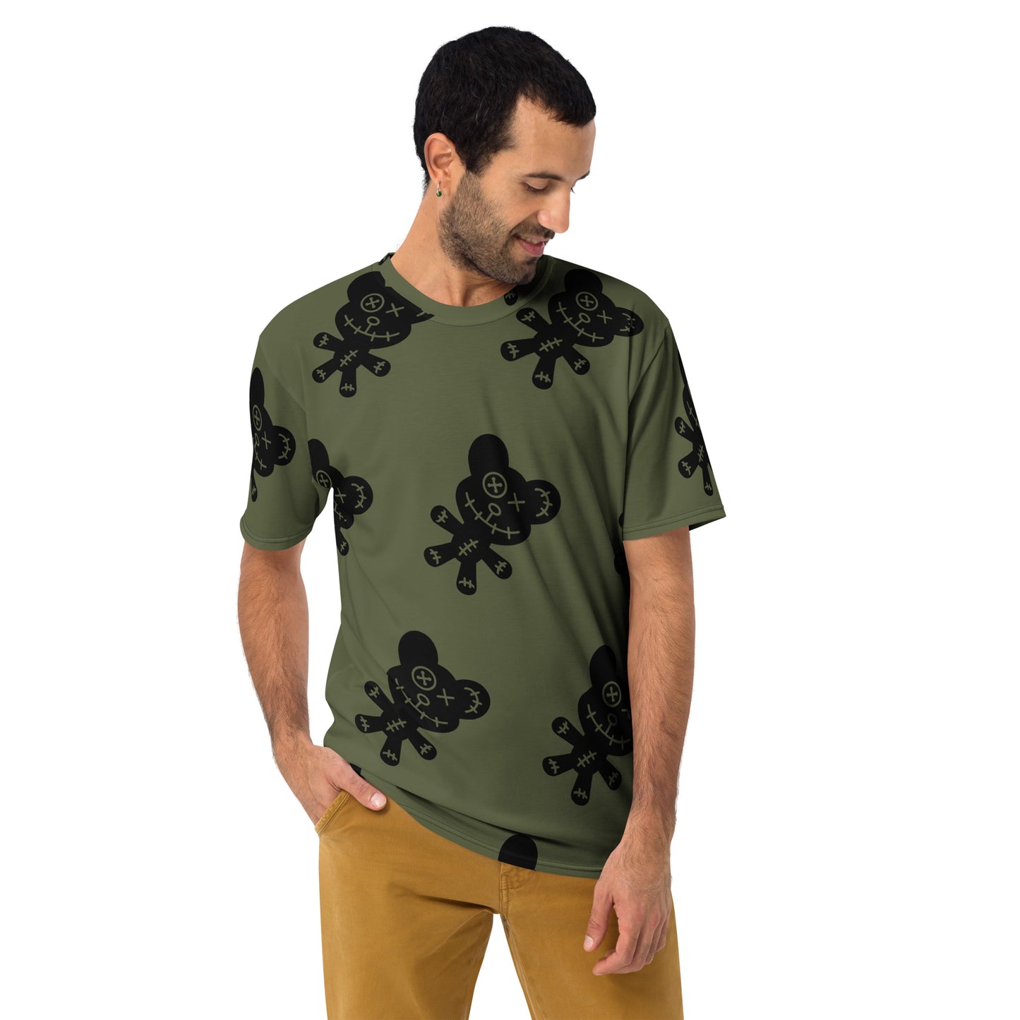 GREEN CREEPY BEAR TEE