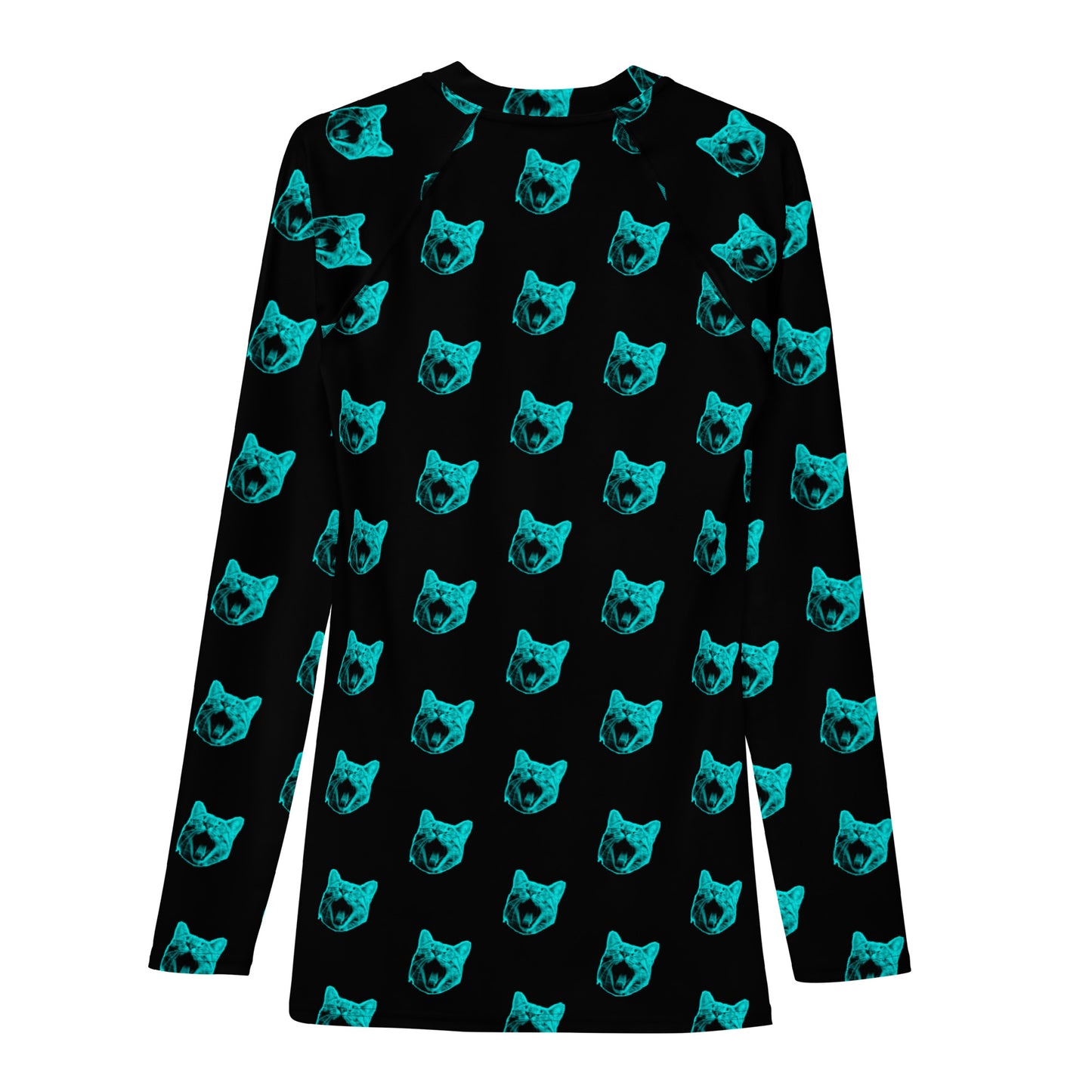 ELECTRIC BLUE CAT RASH GUARD