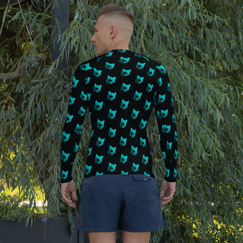 ELECTRIC BLUE CAT RASH GUARD