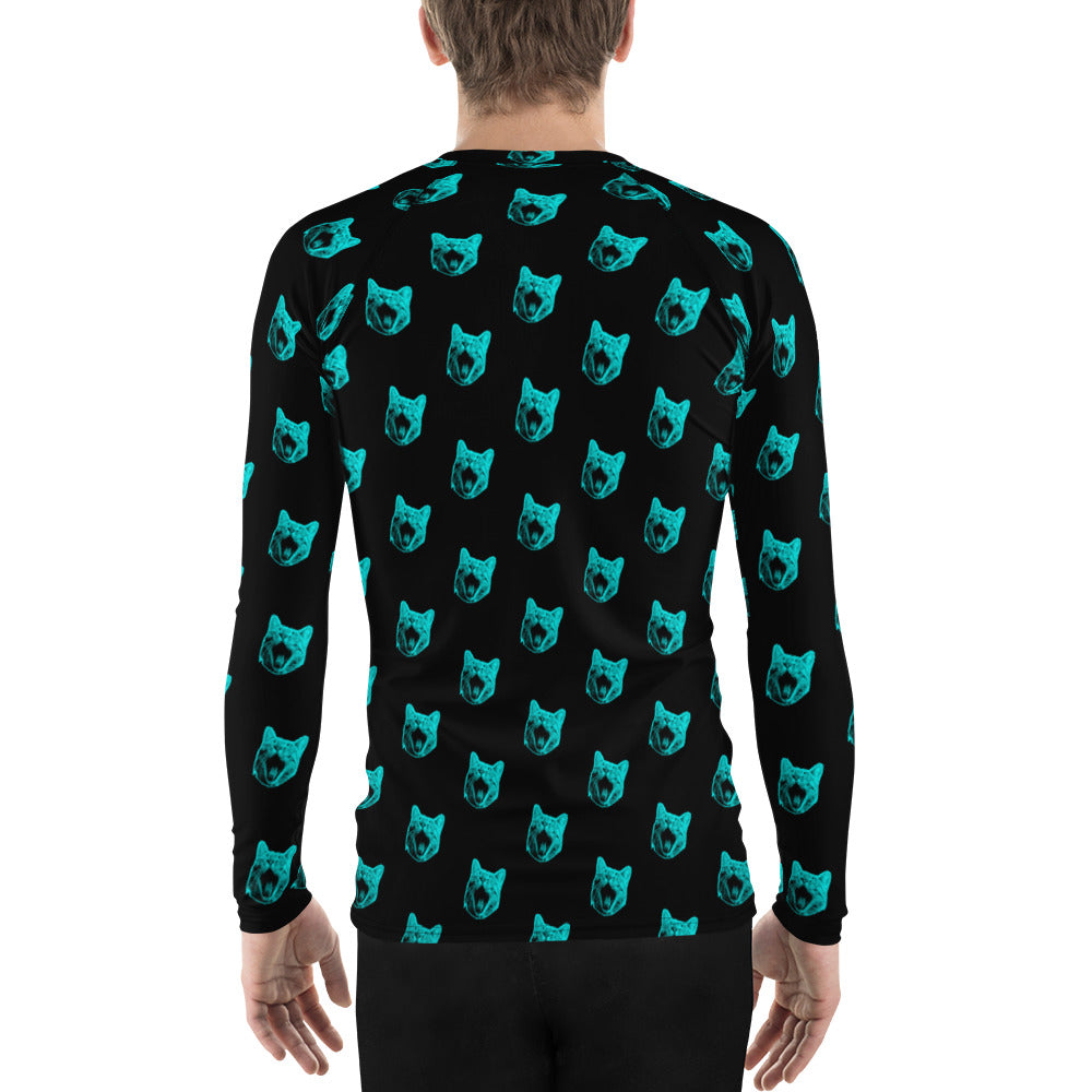 ELECTRIC BLUE CAT RASH GUARD