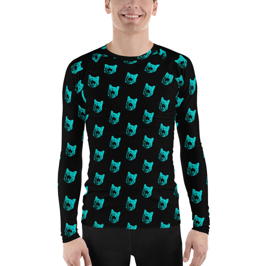 ELECTRIC BLUE CAT RASH GUARD