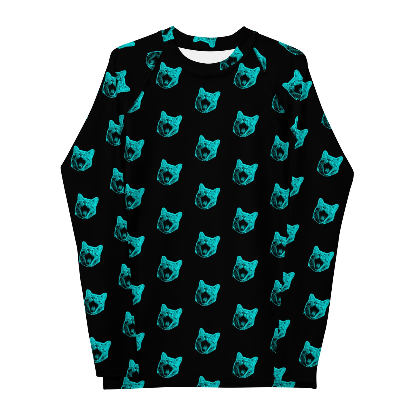ELECTRIC BLUE CAT RASH GUARD