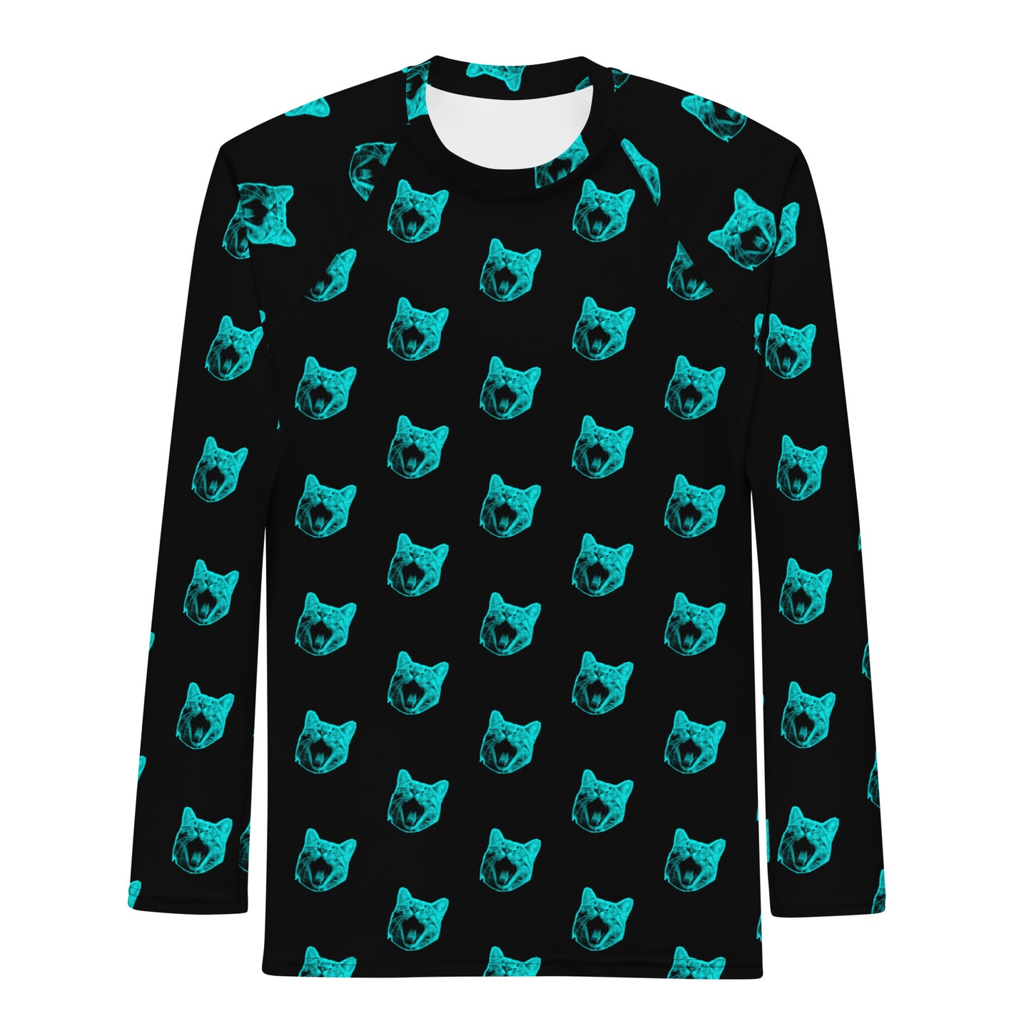 ELECTRIC BLUE CAT RASH GUARD