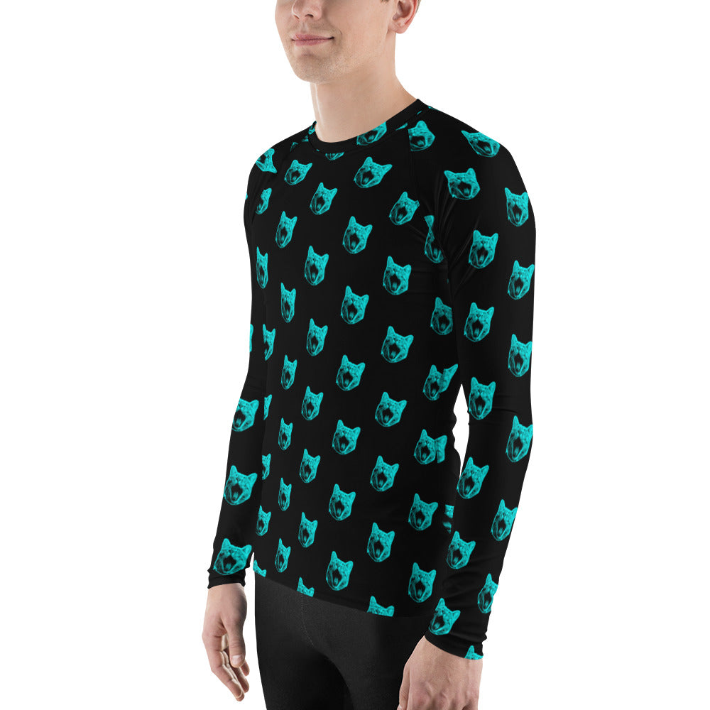 ELECTRIC BLUE CAT RASH GUARD
