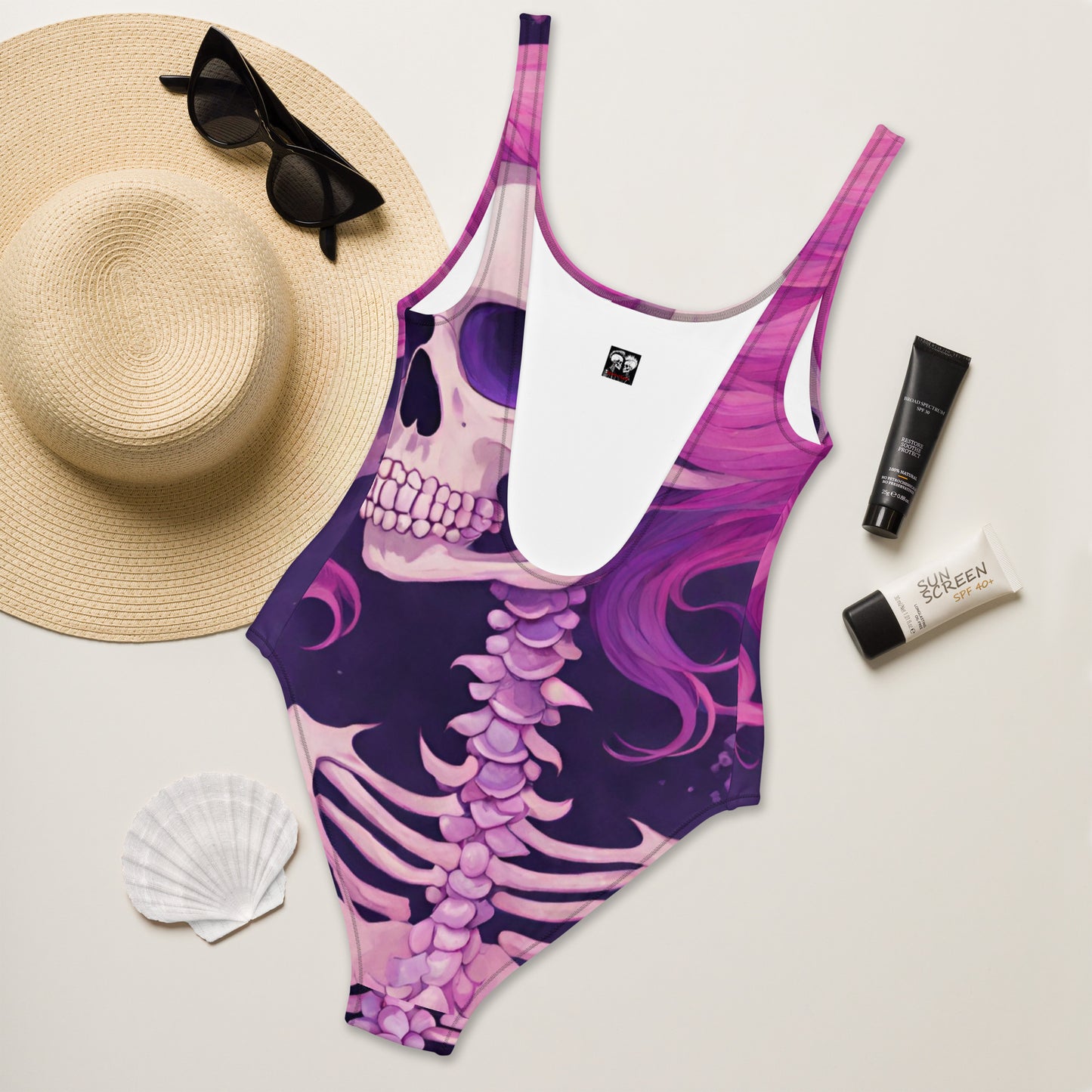BENNETT'S PINK SKELETON SWIMSUIT