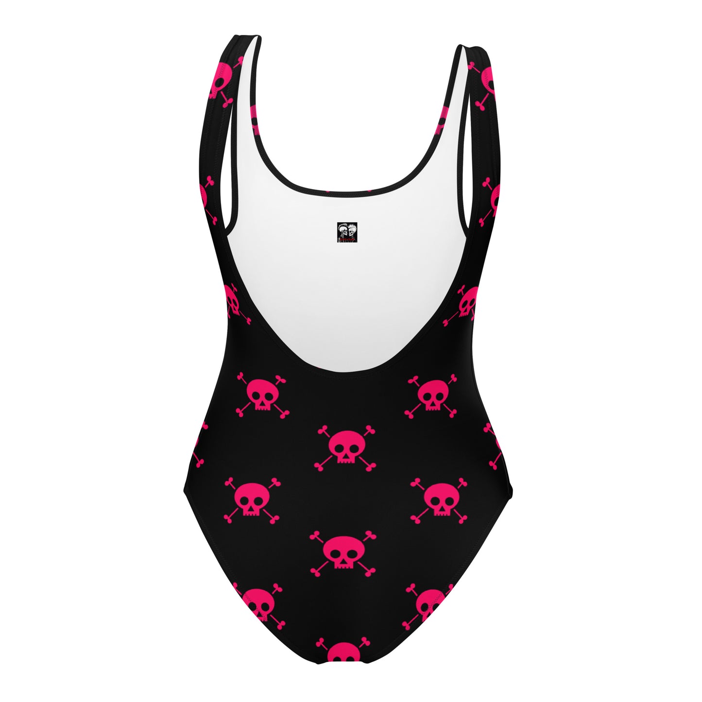 PINK SKULL & BONES SWIMSUIT