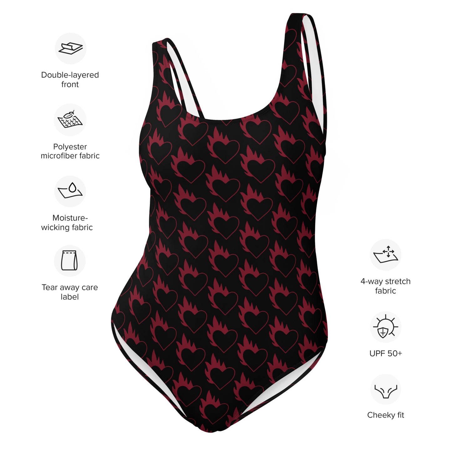 FLAMING HEART SWIMSUIT