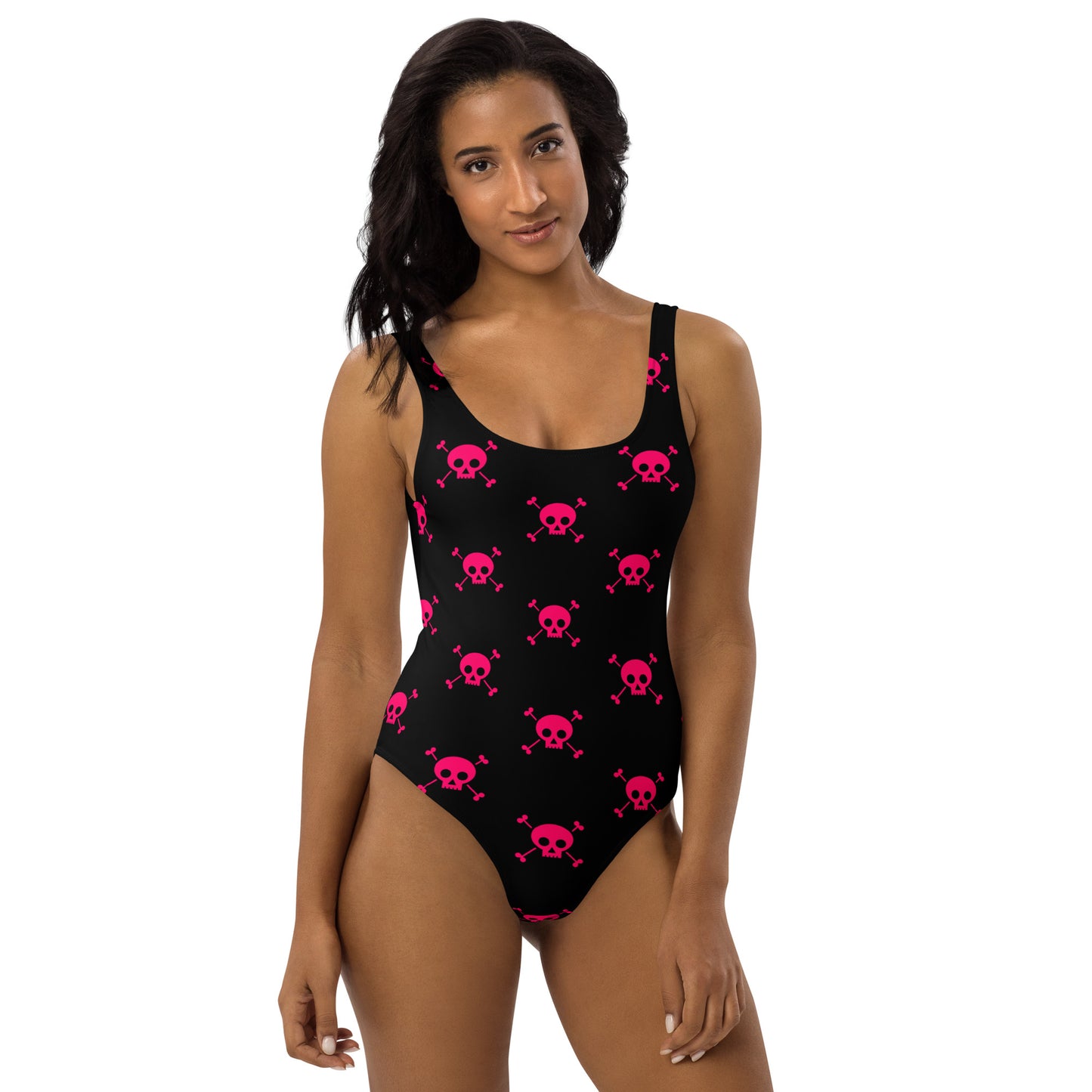PINK SKULL & BONES SWIMSUIT