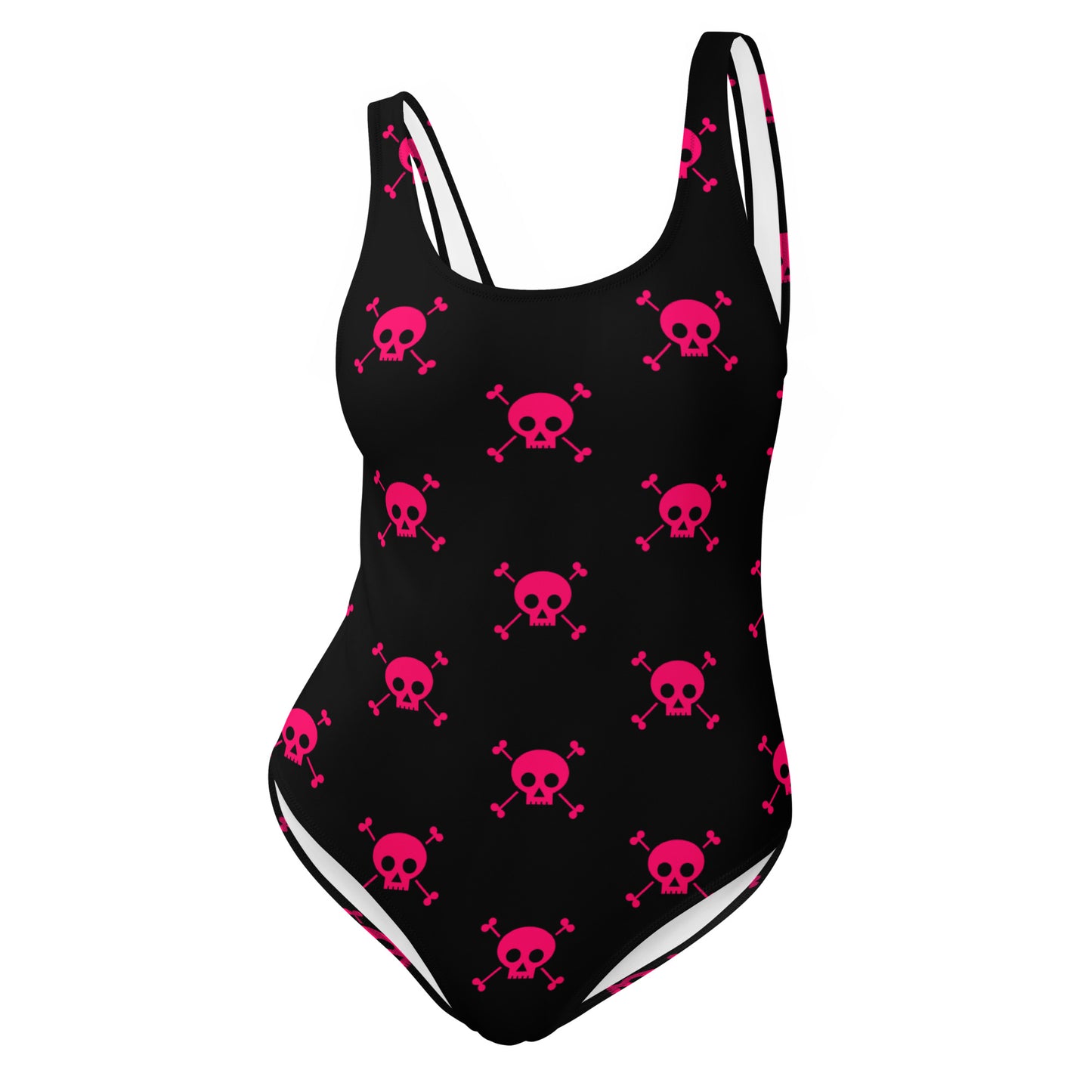 PINK SKULL & BONES SWIMSUIT