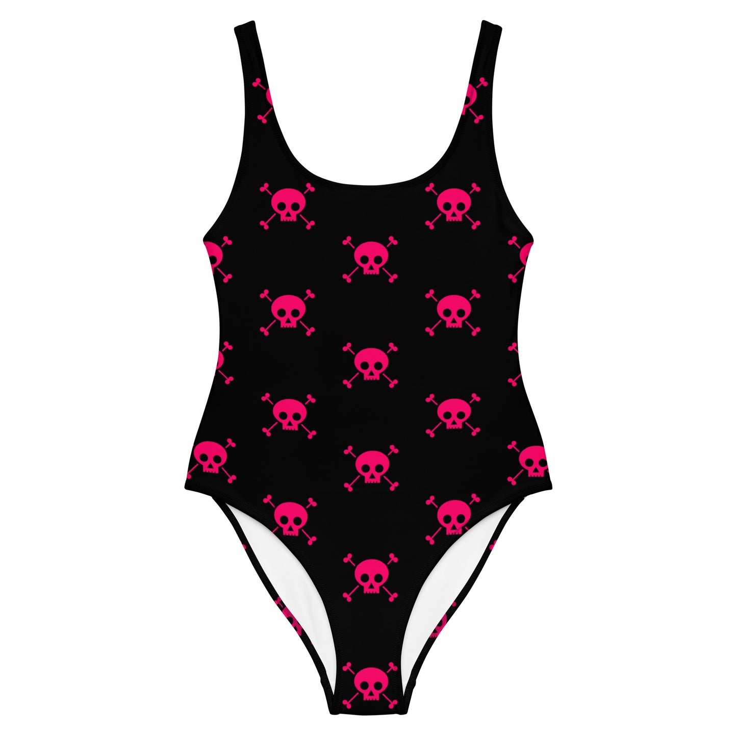 PINK SKULL & BONES SWIMSUIT